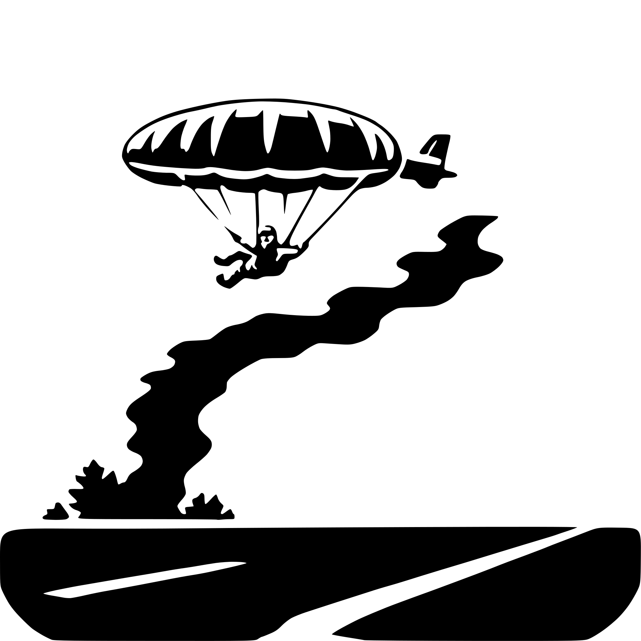 AI-generated SVG of 'parachuting from plane'