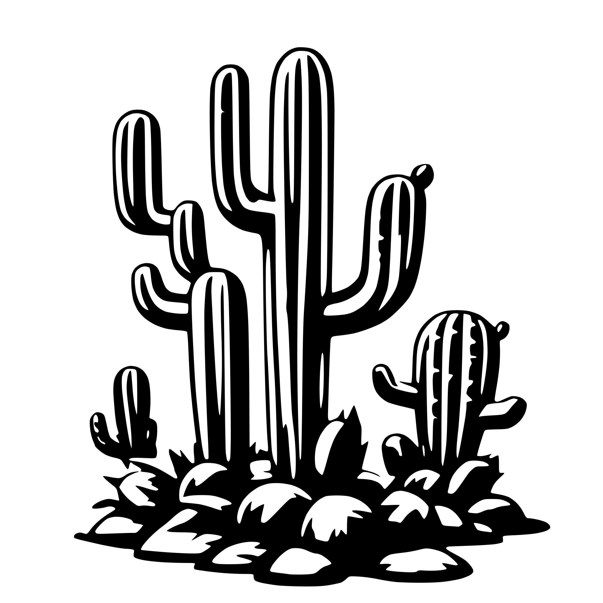 AI-generated SVG of 'Alien cactus'