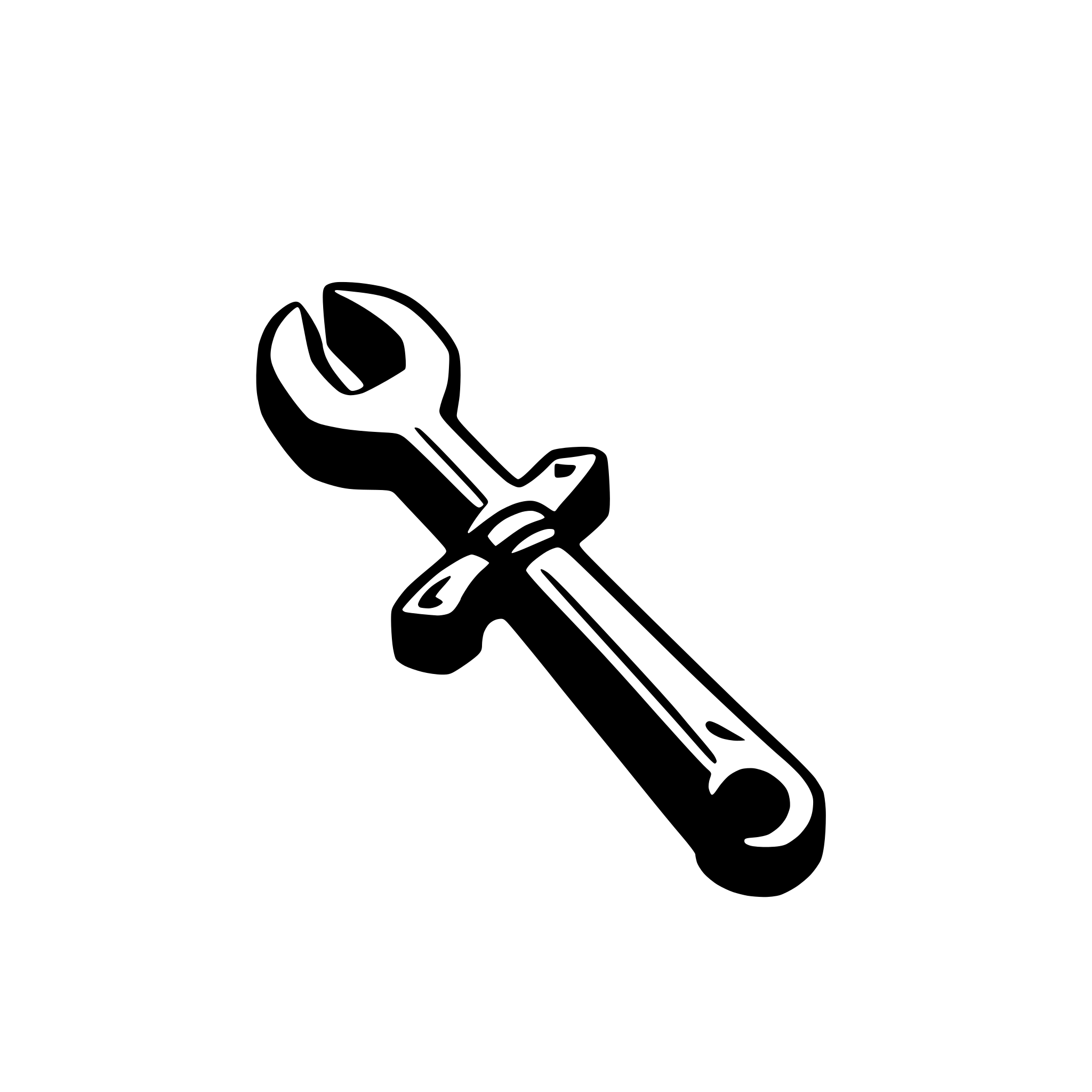 AI-generated SVG of 'a metal wrench'
