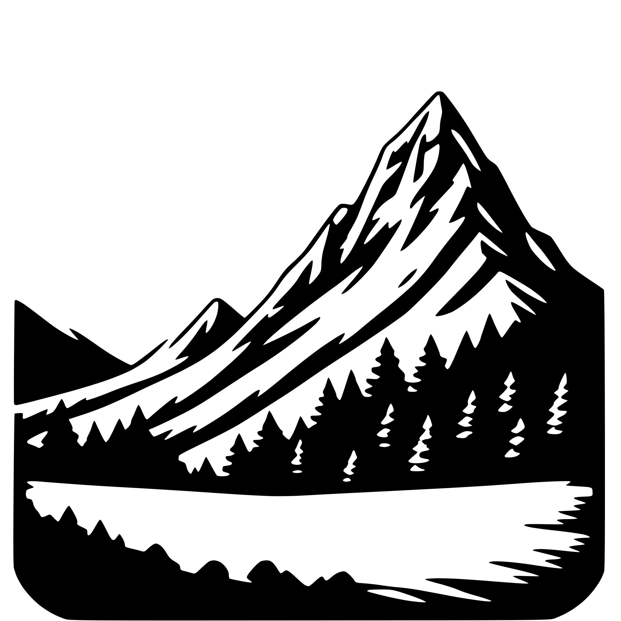 AI-generated SVG of a mountain peaks