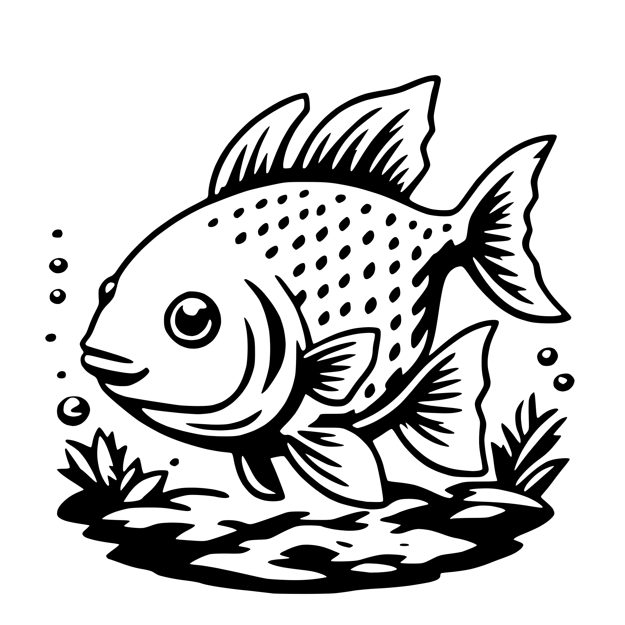 AI-generated SVG of 'goldfish'