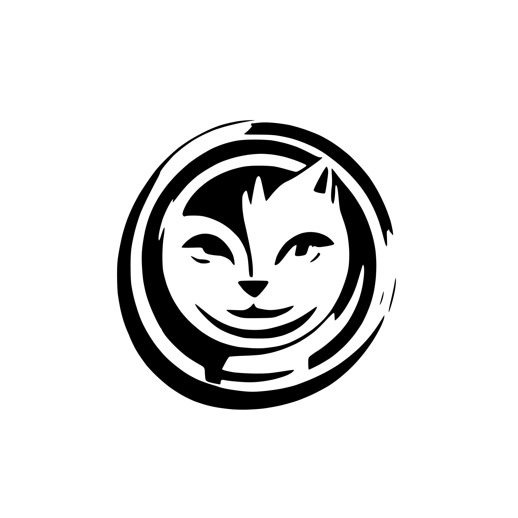AI-generated SVG of a cat head inside circle