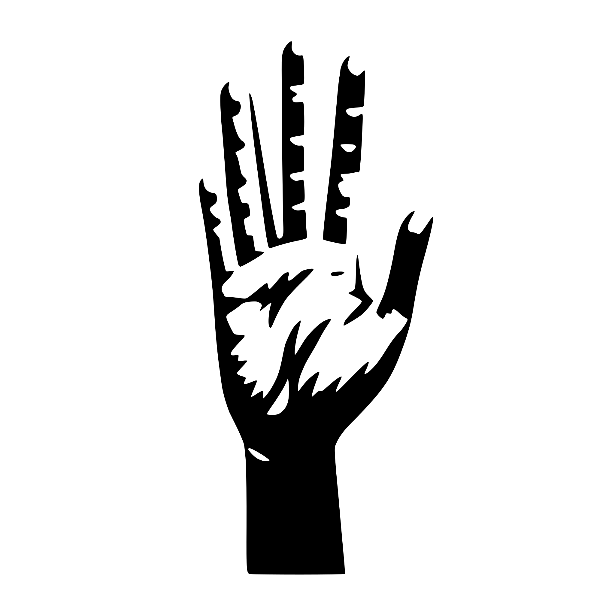 AI-generated SVG of 'a hand palm symbol'