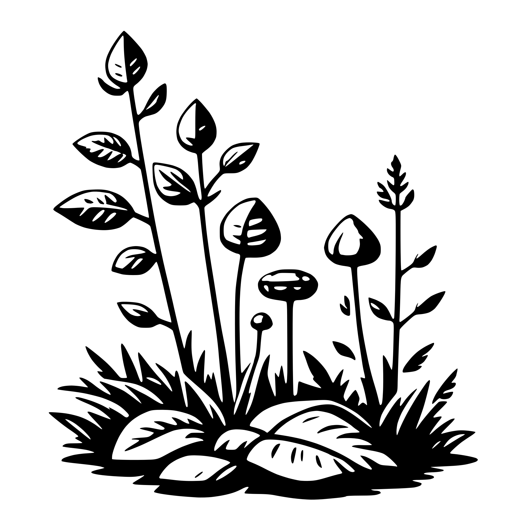 AI-generated SVG of a forest flora