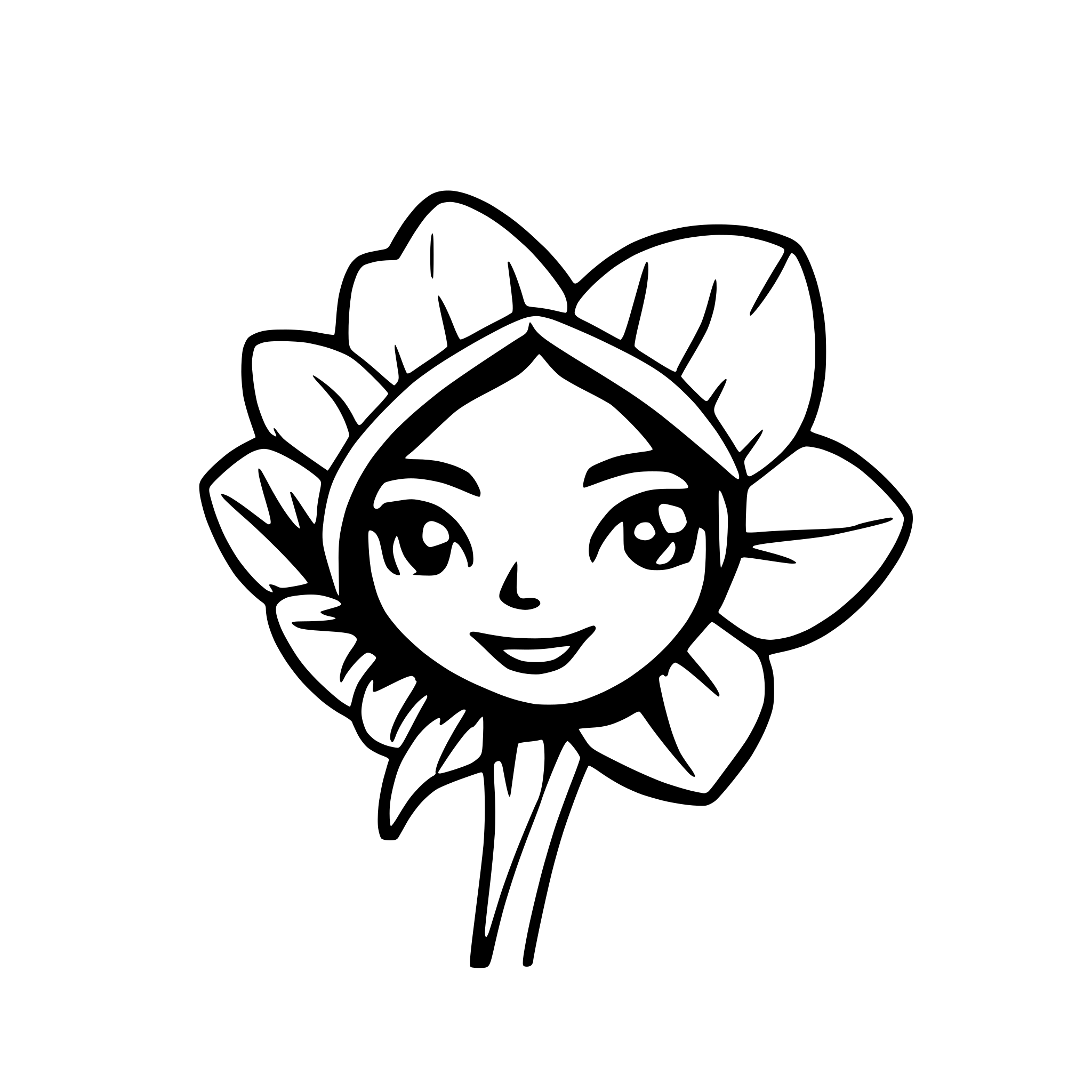 AI-generated SVG of 'lilly flower head'