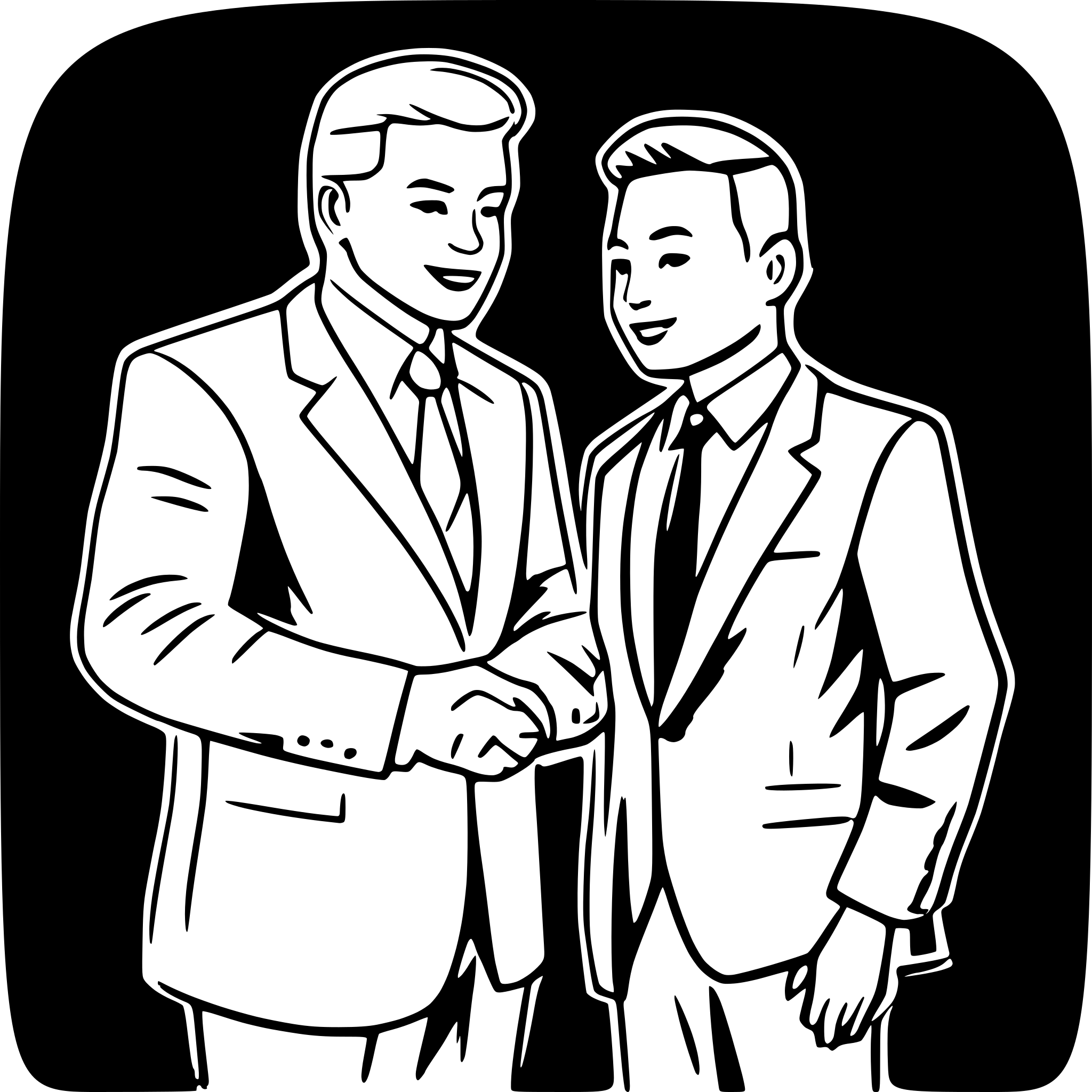 AI-generated SVG of a Trump shakes hand with Elon Musk