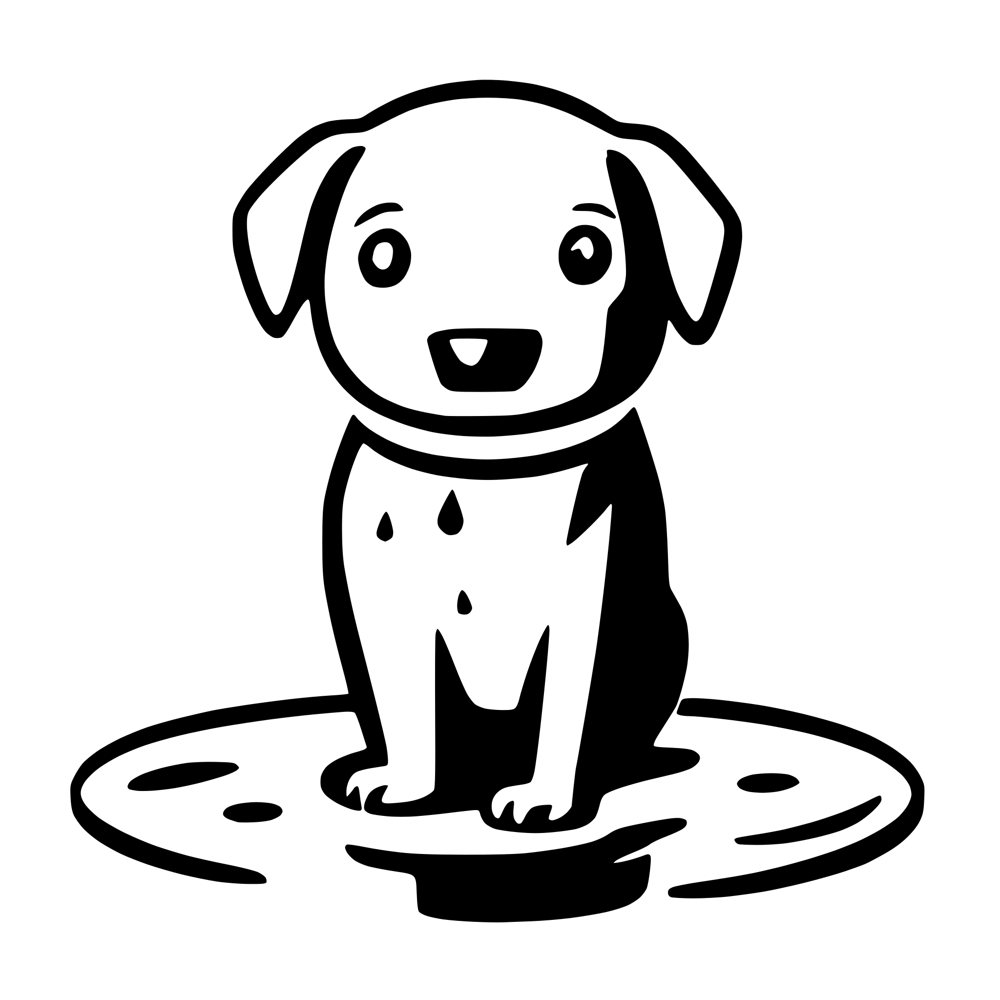 AI-generated SVG of a puddle dog