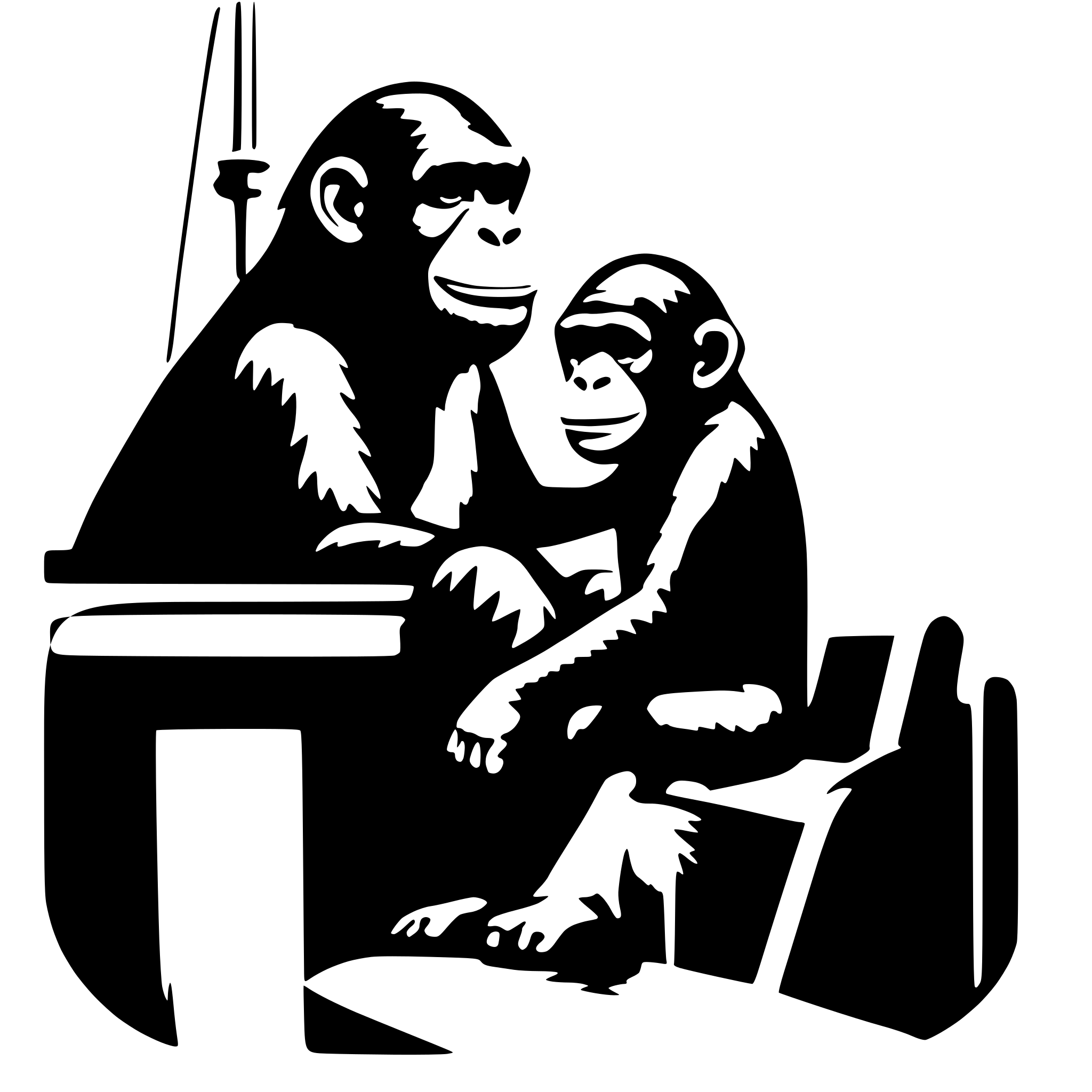AI-generated SVG of a chimpanzee on ship