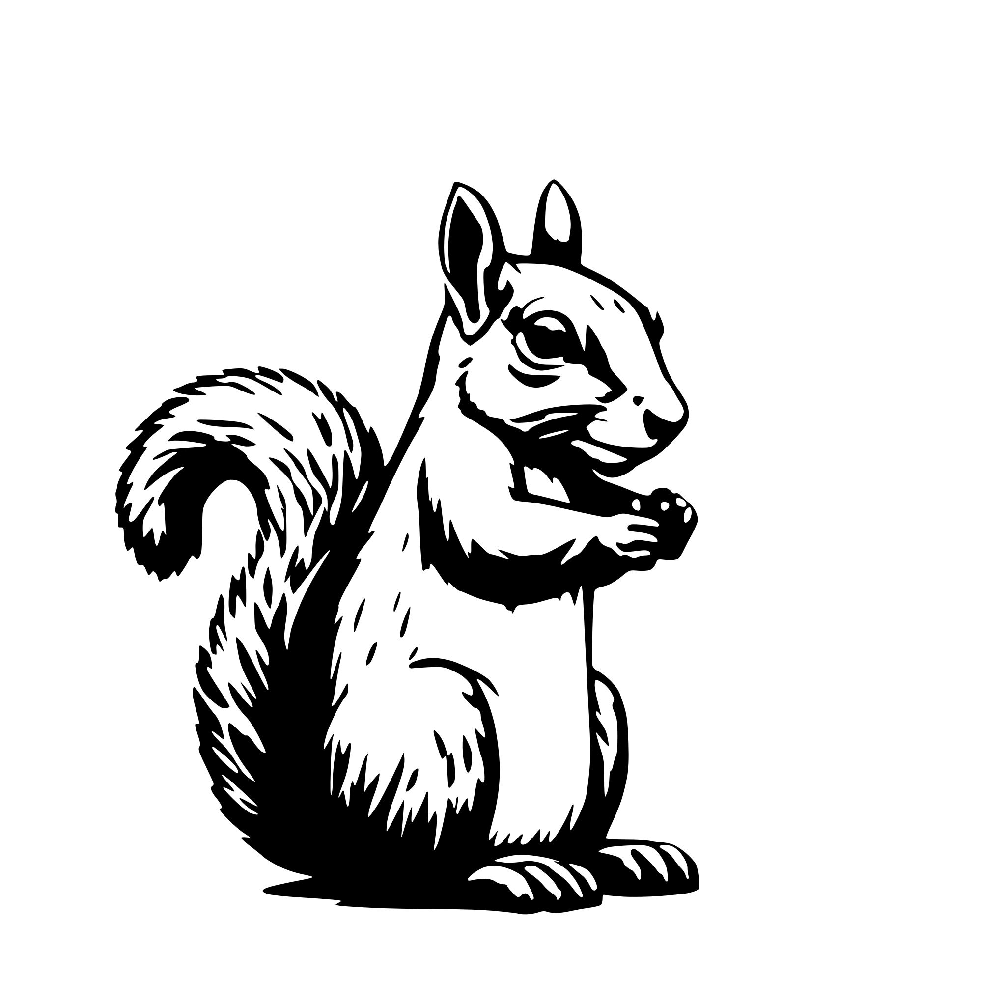 AI-generated SVG of 'A high definition of a squirrel, creative idea, realistic, high quality, high resolution, clear style, copy space'