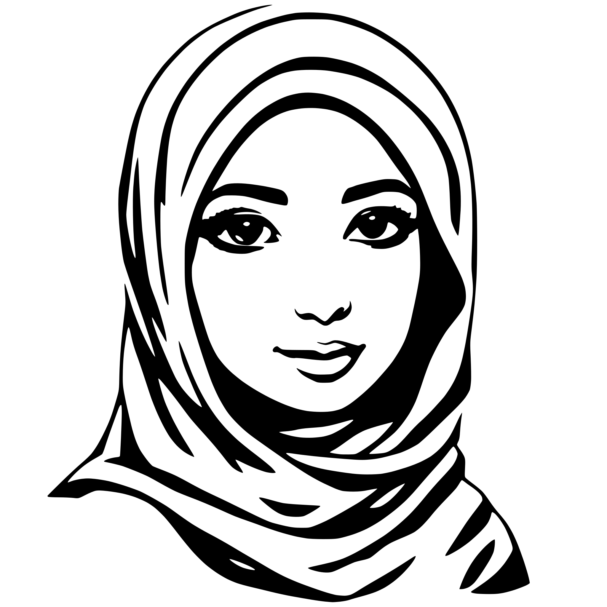 AI-generated SVG of a hijab