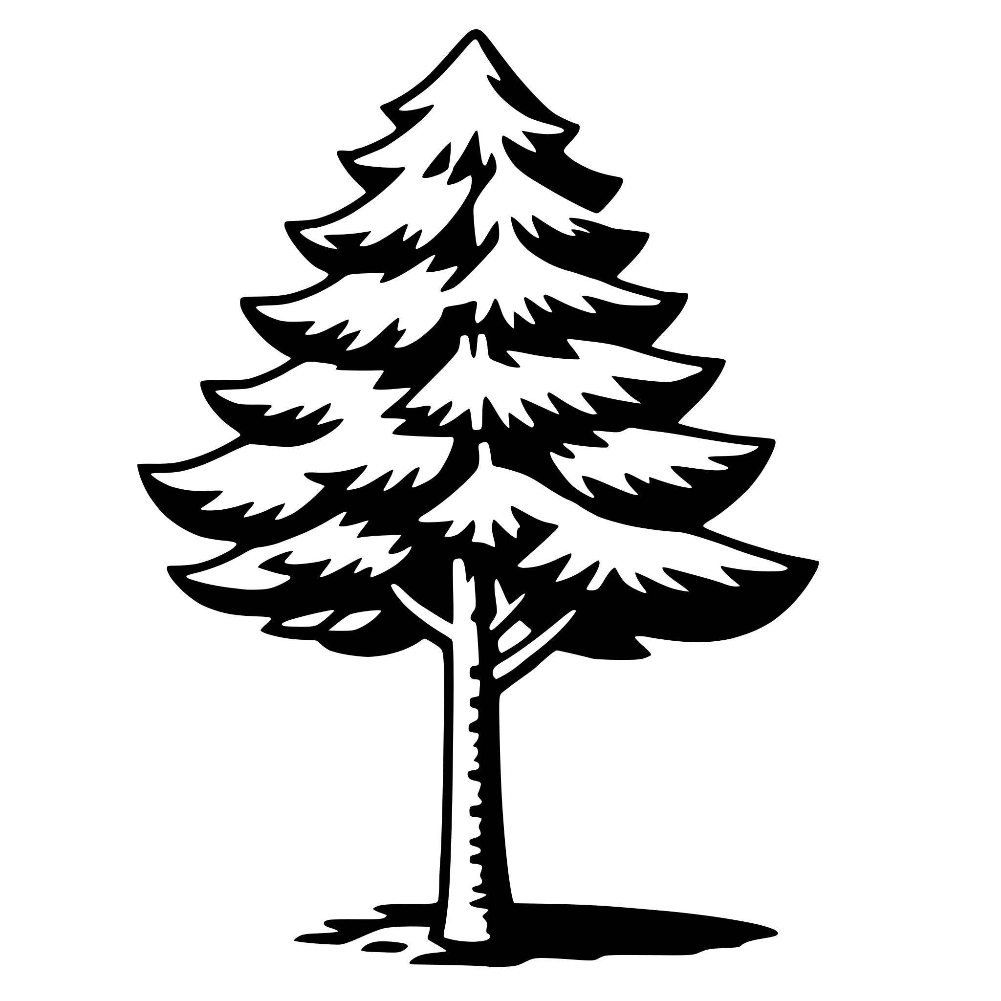 AI-generated SVG of a pine tree
