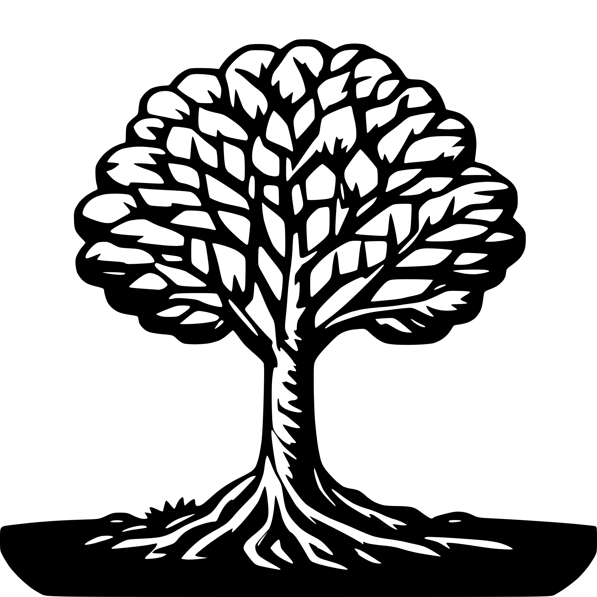 AI-generated SVG of 'tree of live'