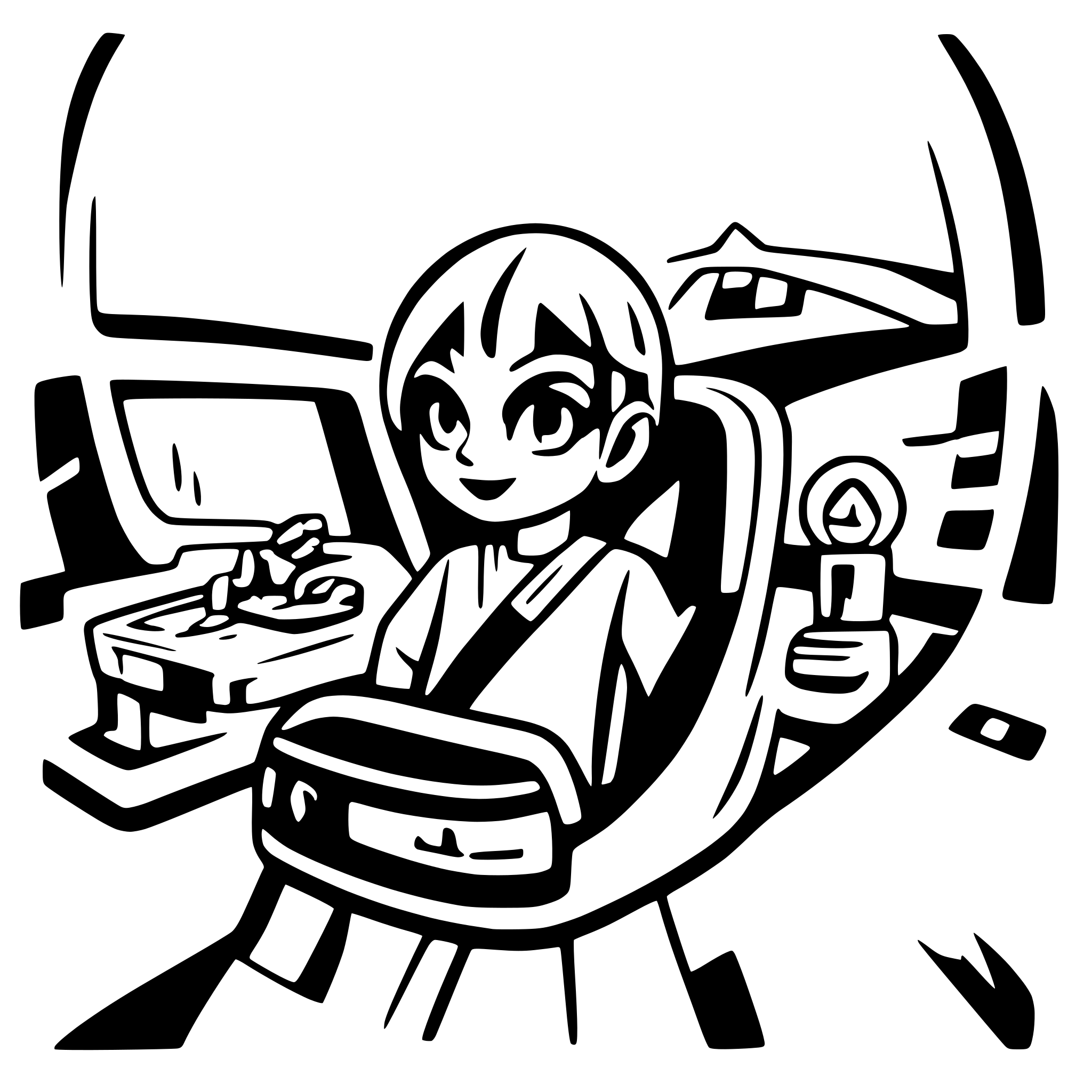 AI-generated SVG of a airplane cockpit