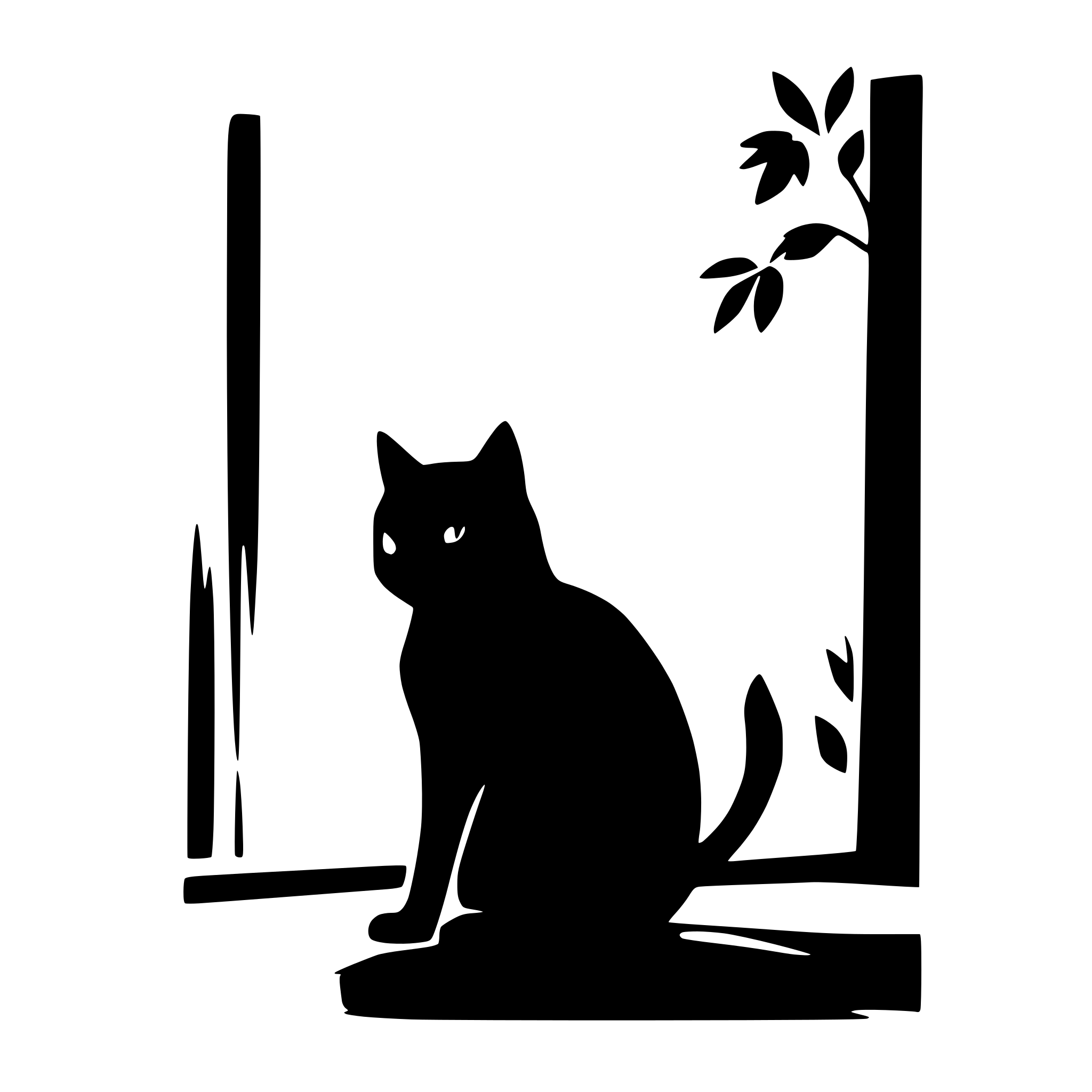 AI-generated SVG of 'black cat simple'