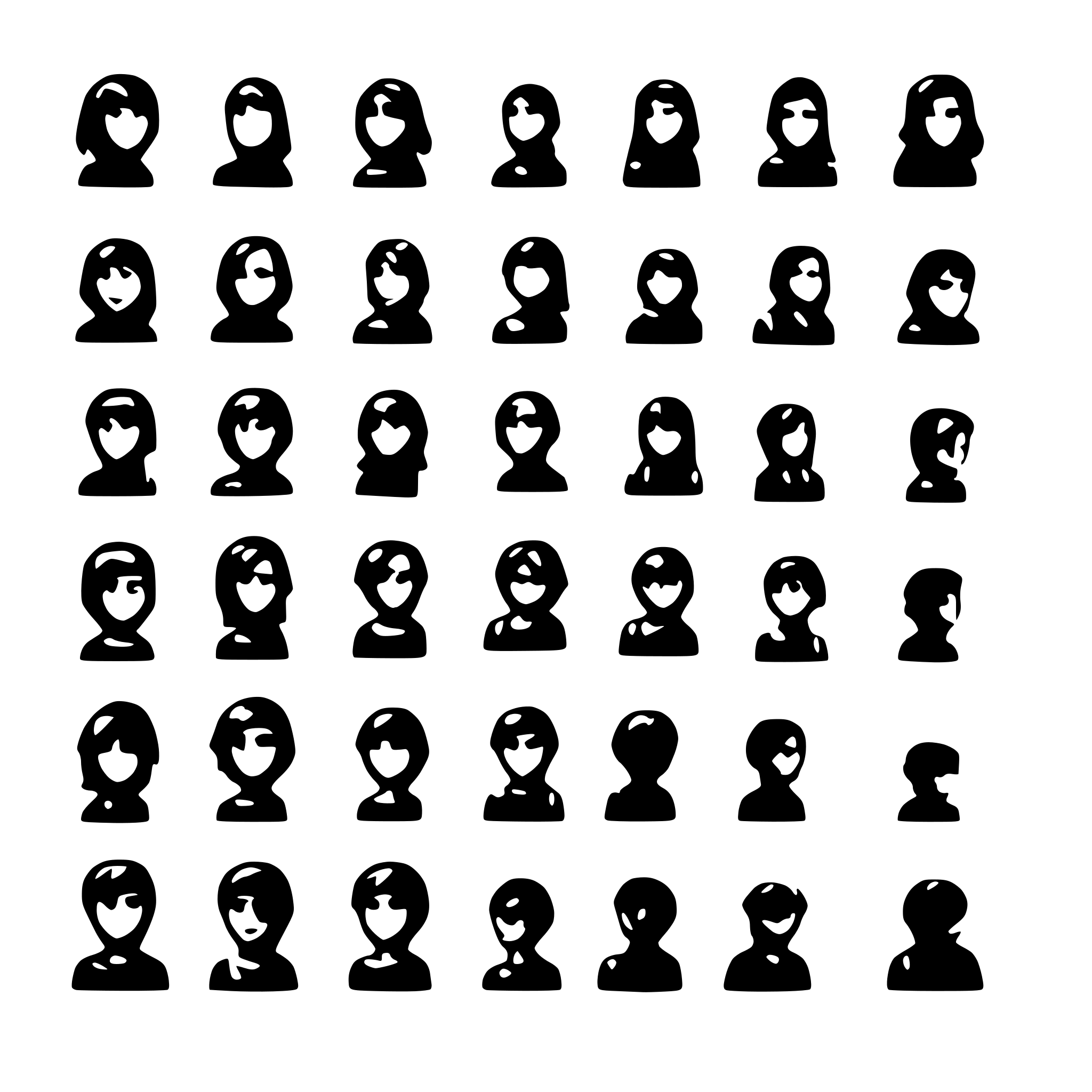 AI-generated SVG of a top down character spritesheet