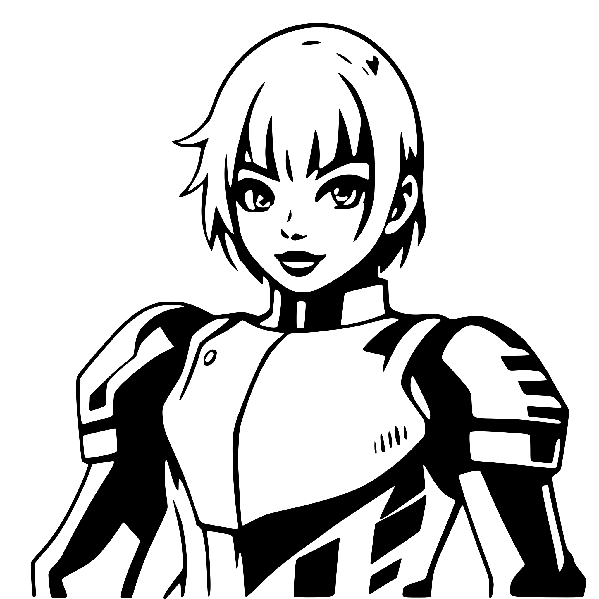 AI-generated SVG of 'boy in futuristic armor'