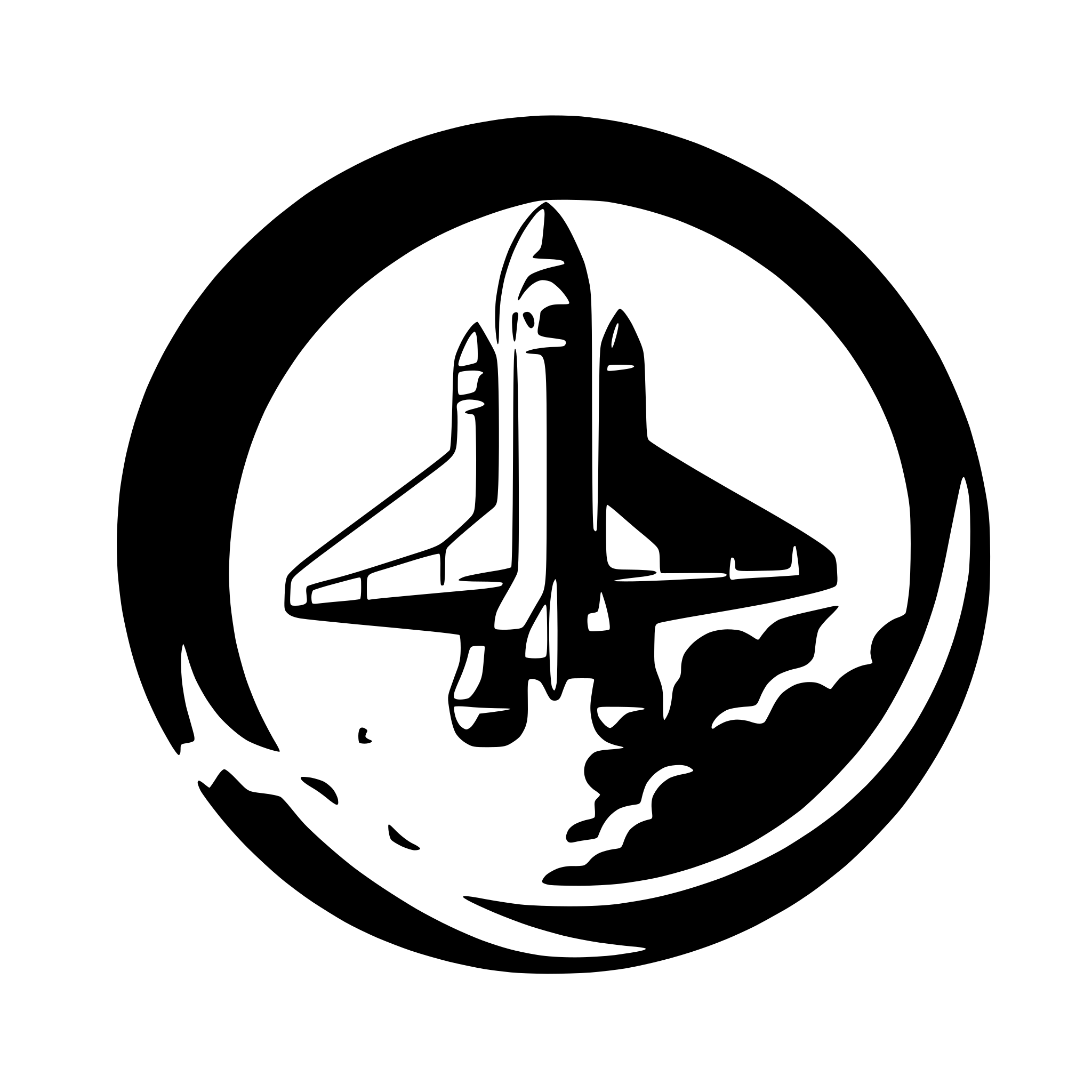 AI-generated SVG of 'space shuttle orbiting earth'