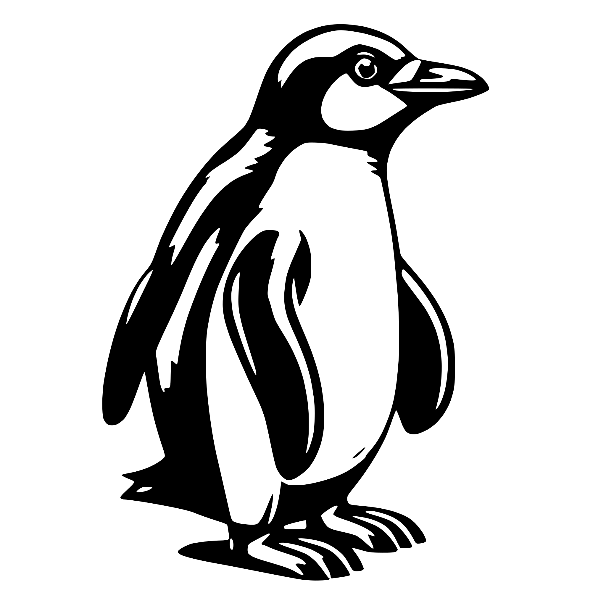AI-generated SVG of 'penguin, booster cables'
