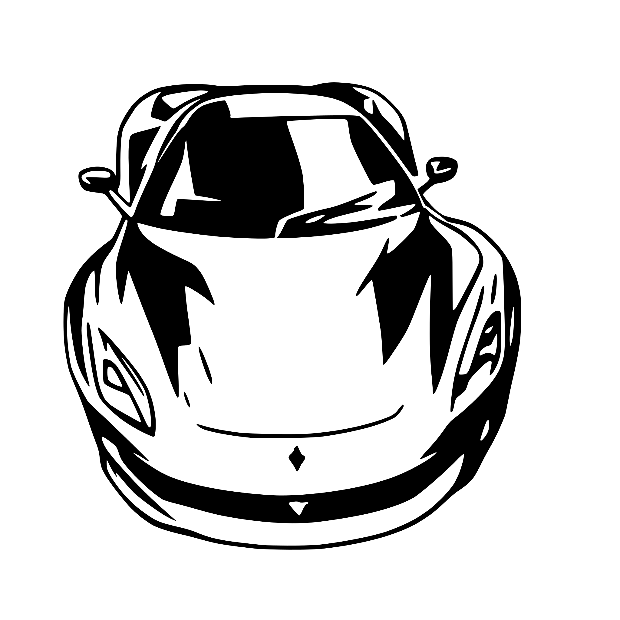 AI-generated SVG of a Ferrari La Ferrari as a drawing to color in. Without Logos.