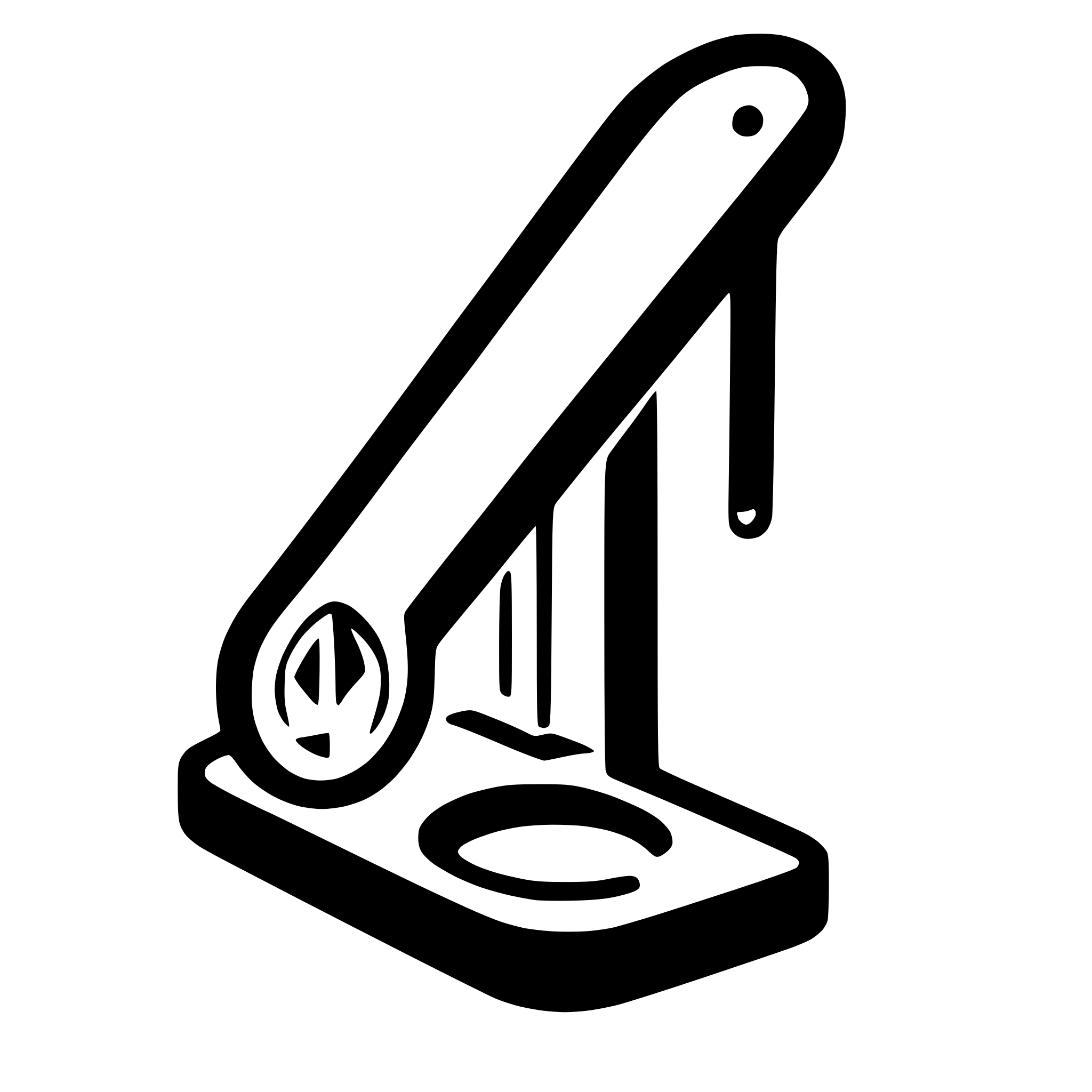 AI-generated SVG of 'a logo of a light weight productivity tool that is a linar slide by slide presentaiton tool. minimalistic and cool'
