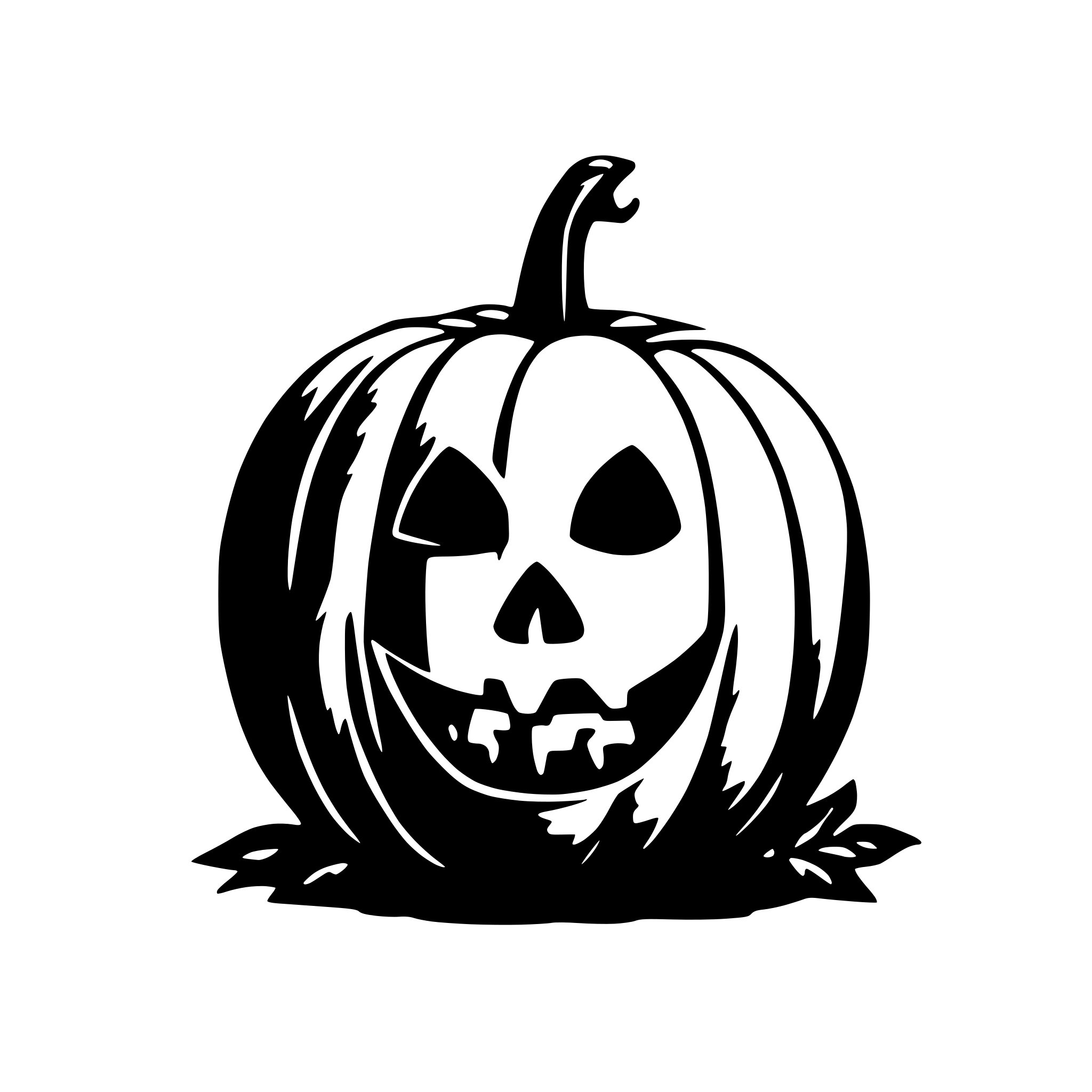 AI-generated SVG of a Halloween pumpkin