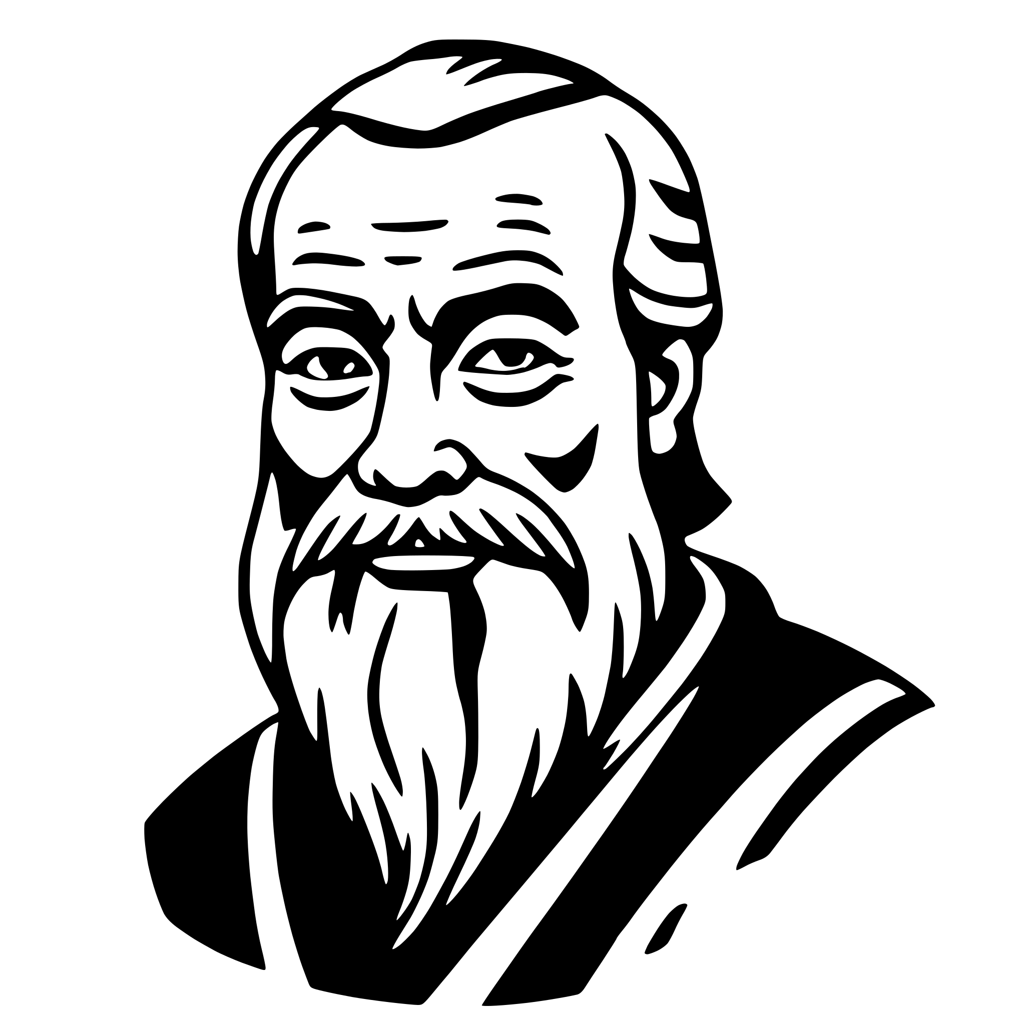 AI-generated SVG of a confucius