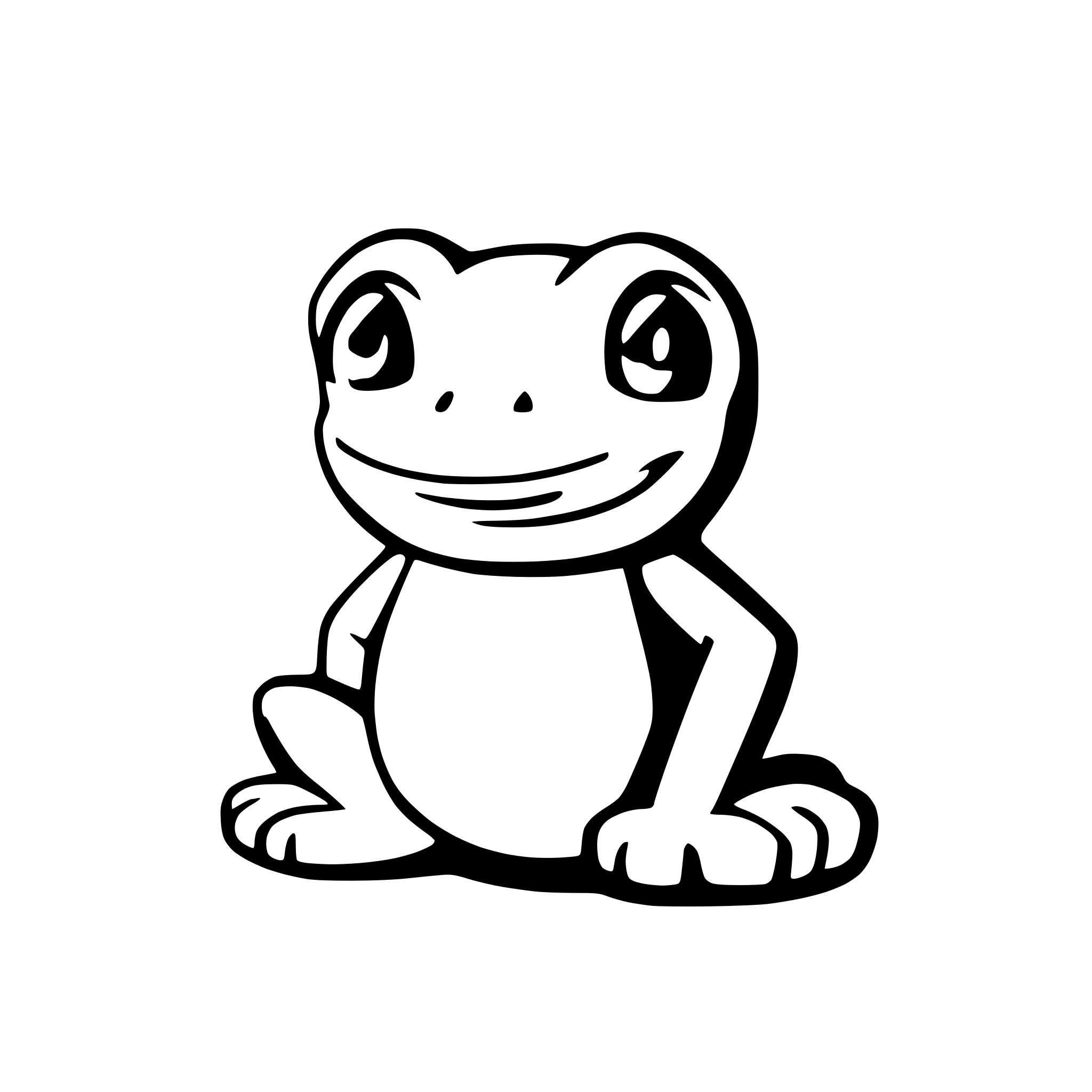 AI-generated SVG of a frog