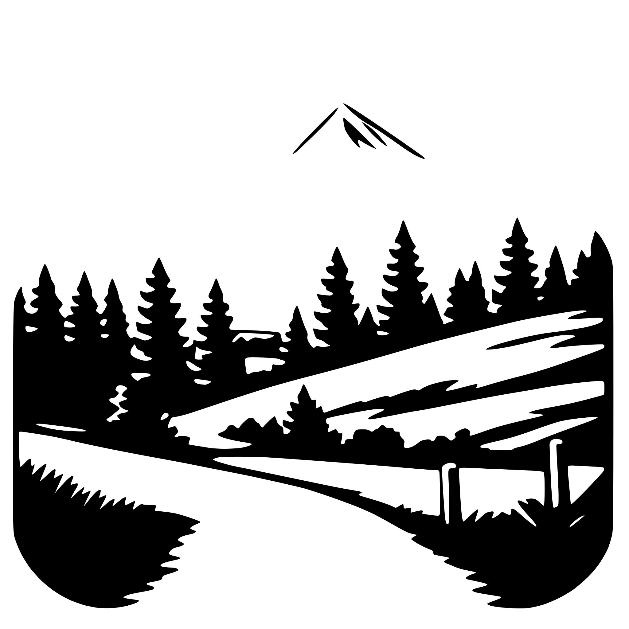 AI-generated SVG of a mountain scenery