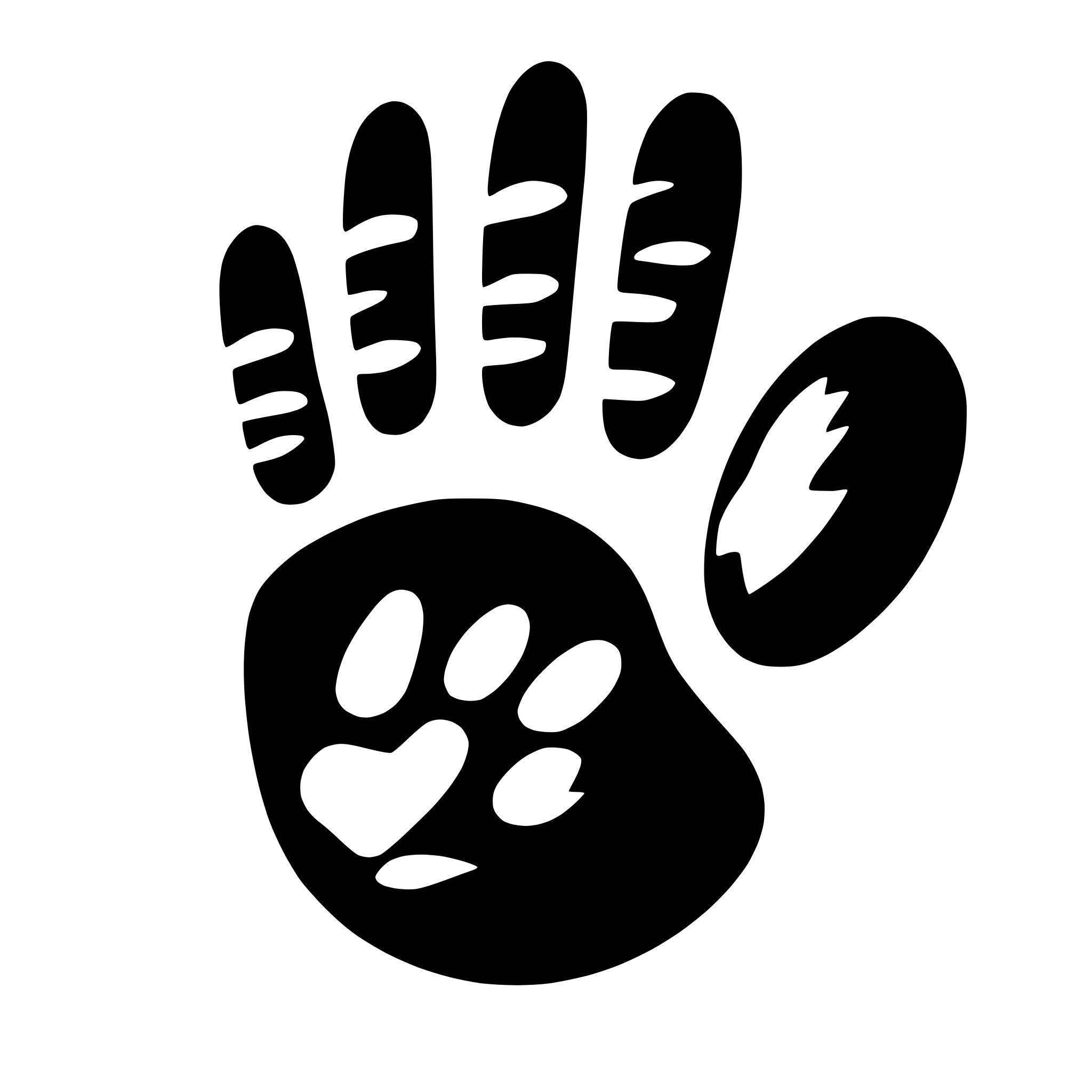 AI-generated SVG of 'pawprint graffiti'