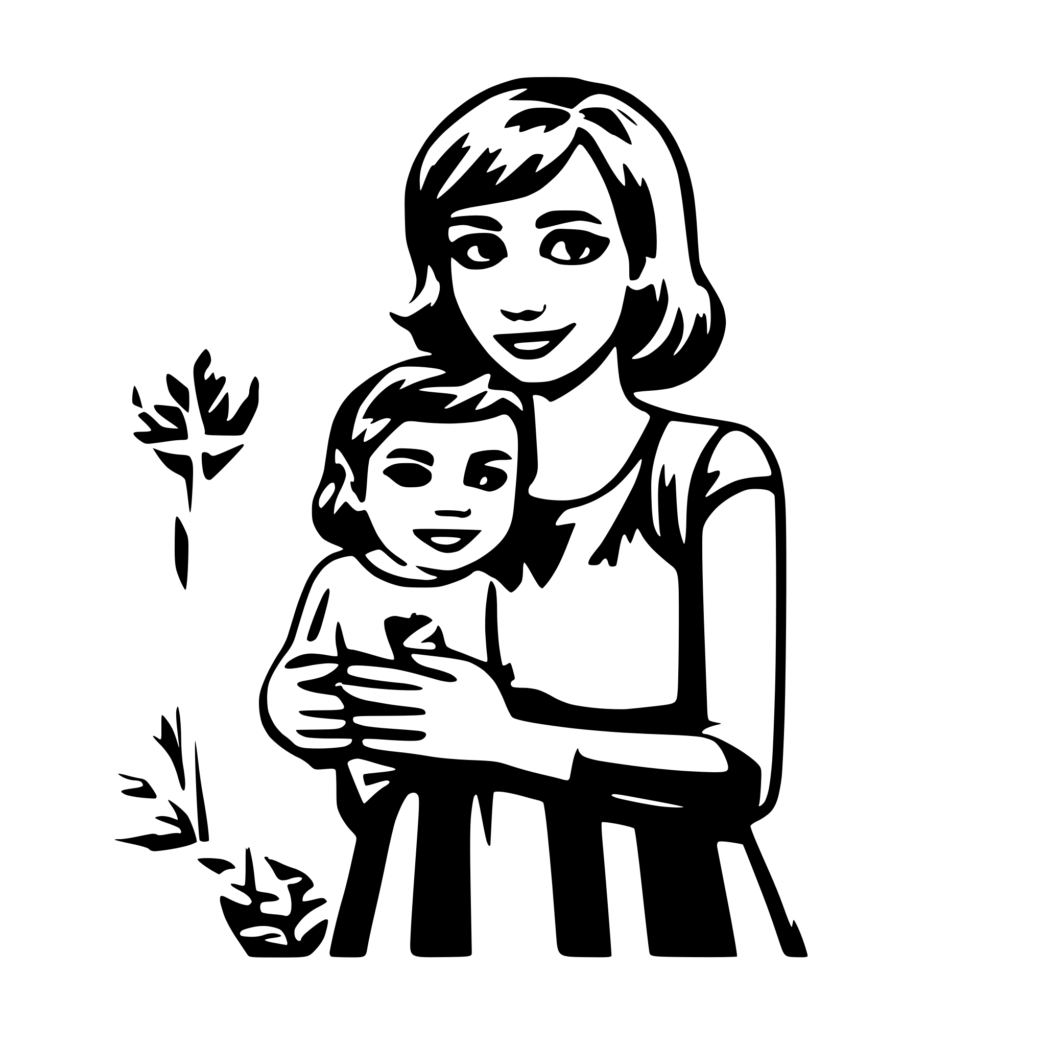 AI-generated SVG of 'Bluey Mom'