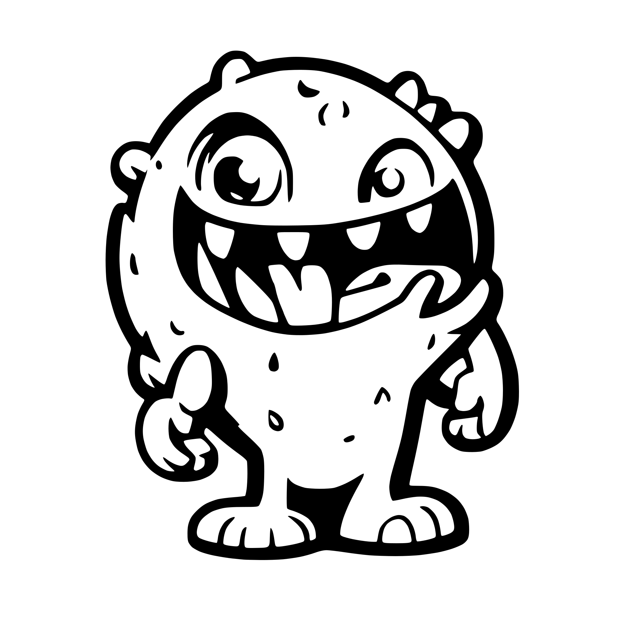 AI-generated SVG of a monster with long tongue licking its feet. its a logo for an application AI-generated SVG of a monster with long tongue licking its feet. its a logo for an application