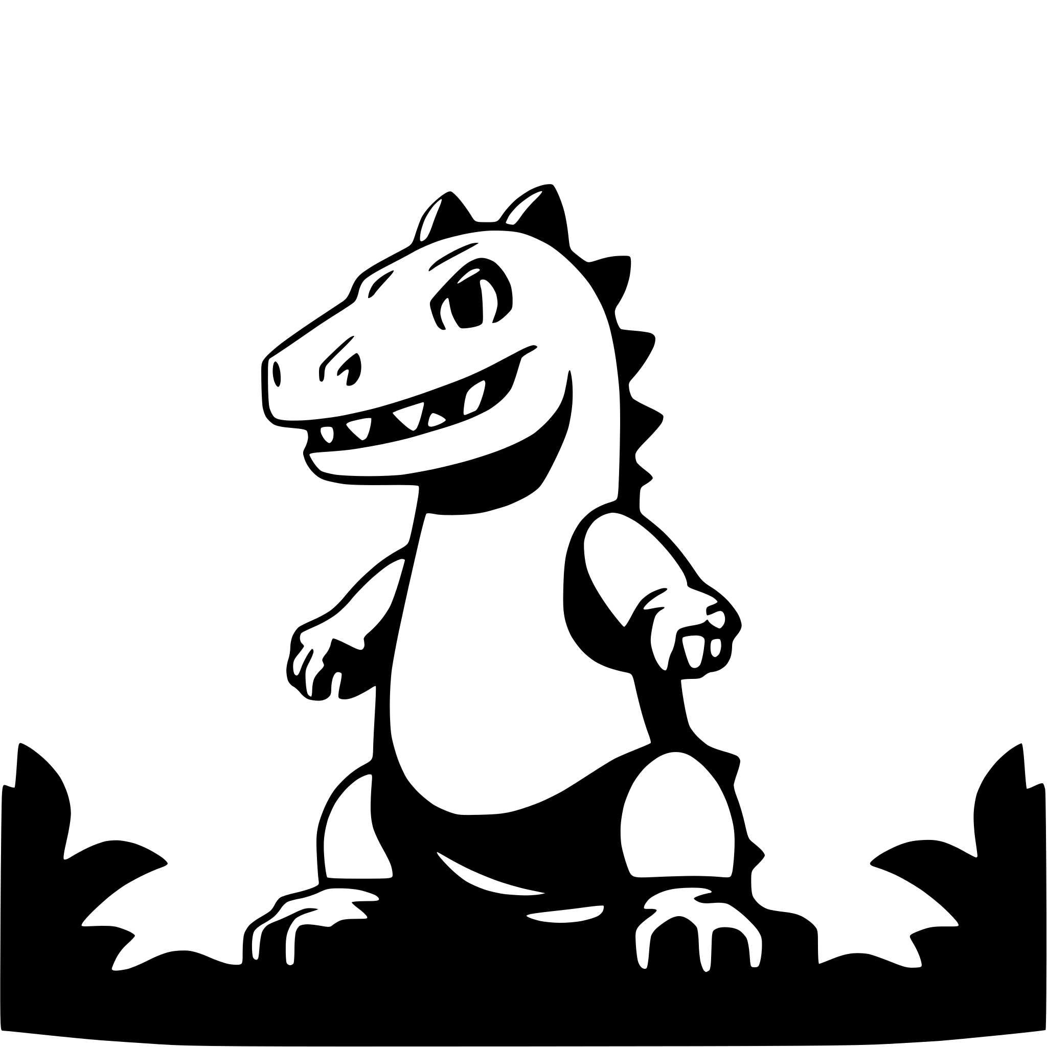 AI-generated SVG of 'godzilla head'