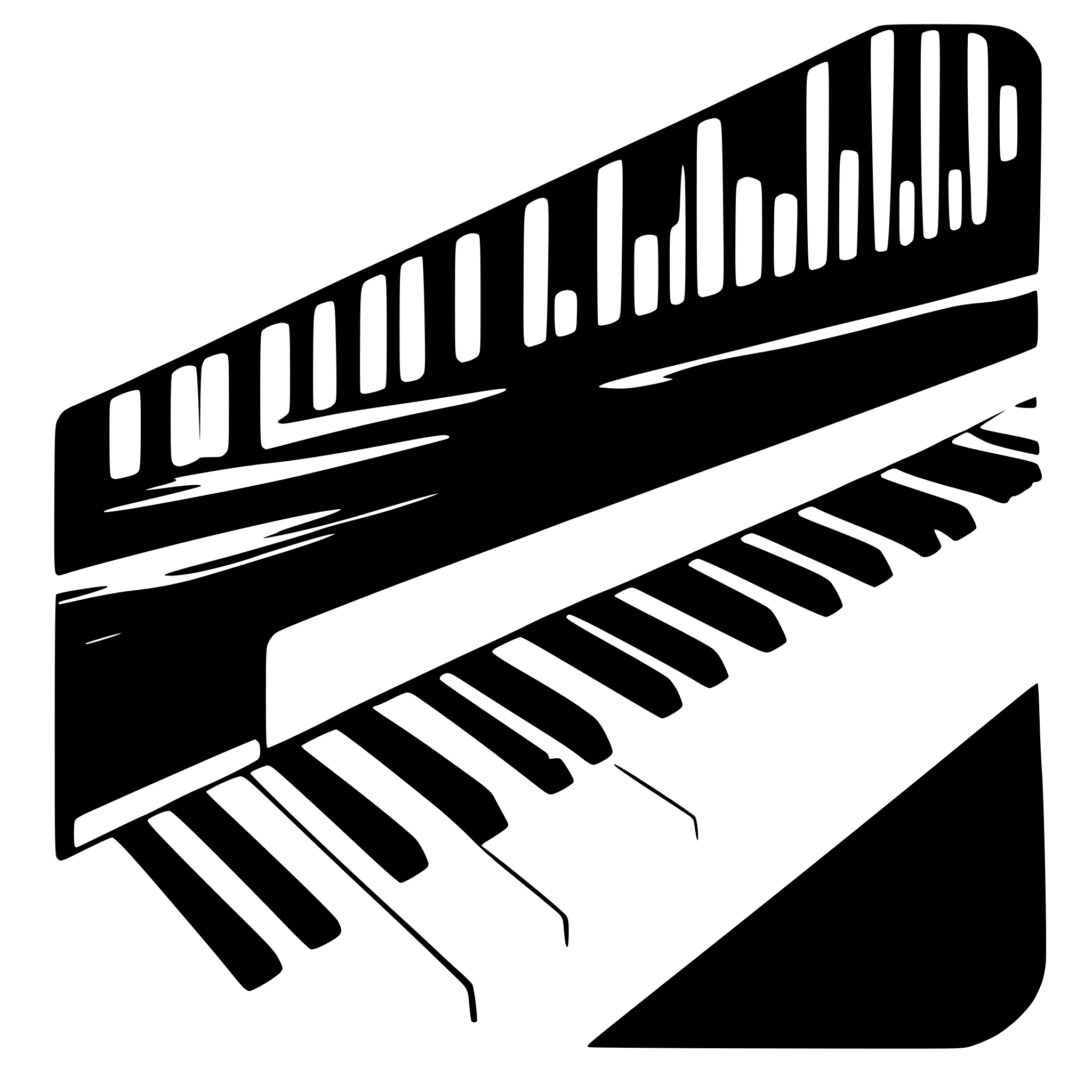 AI-generated SVG of a piano keyboard mit 88 Tasten