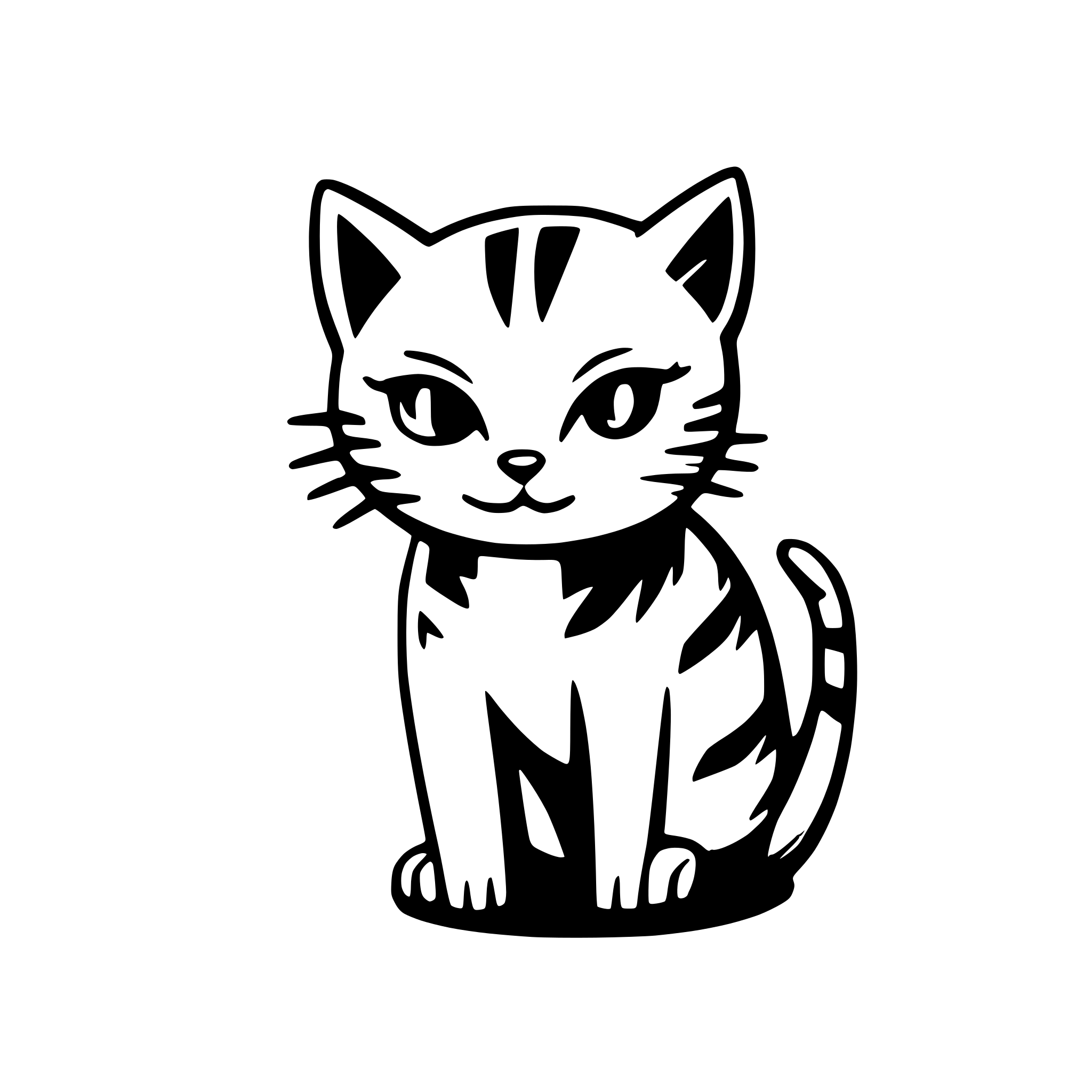 AI-generated SVG of a cat tabby Its eyes are closed (making a please eye)and its nose is pink. The background is blurred, making the cat the focal point of the image. The color is white, while there are a exclave a circle in ear to face which color orange in a front facing AI-generated SVG of a cat tabby Its eyes are closed (making a please eye)and its nose is pink. The background is blurred, making the cat the focal point of the image. The color is white, while there are a exclave a circle in ear to face which color orange in a front facing
