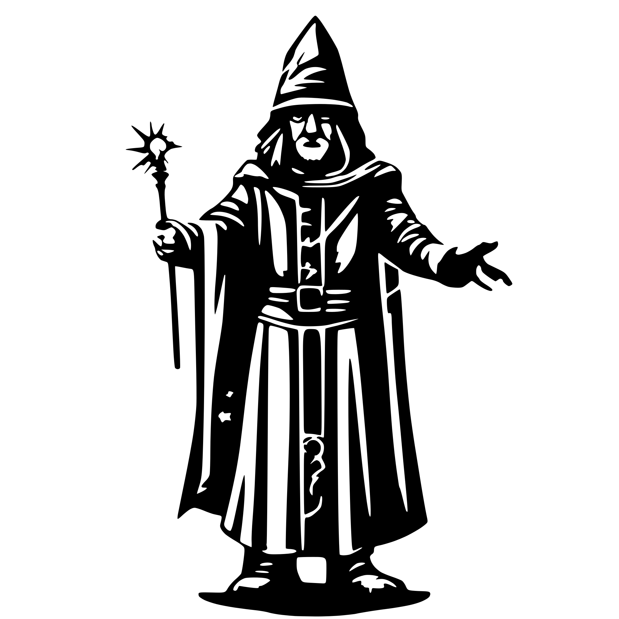AI-generated SVG of a wizard drawn with circuits lines
