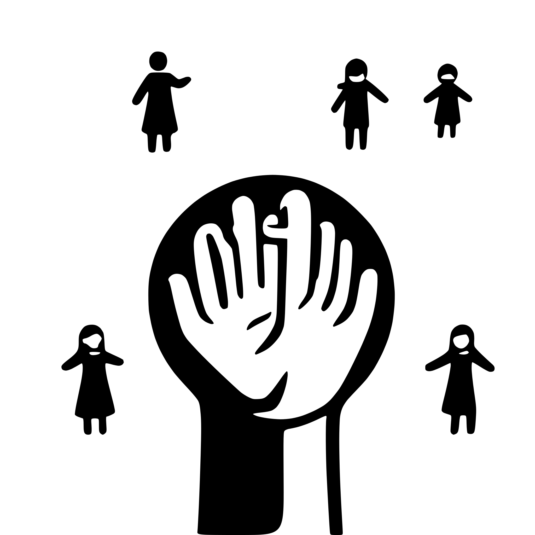 AI-generated SVG of a 12 boys and girls holdng hands