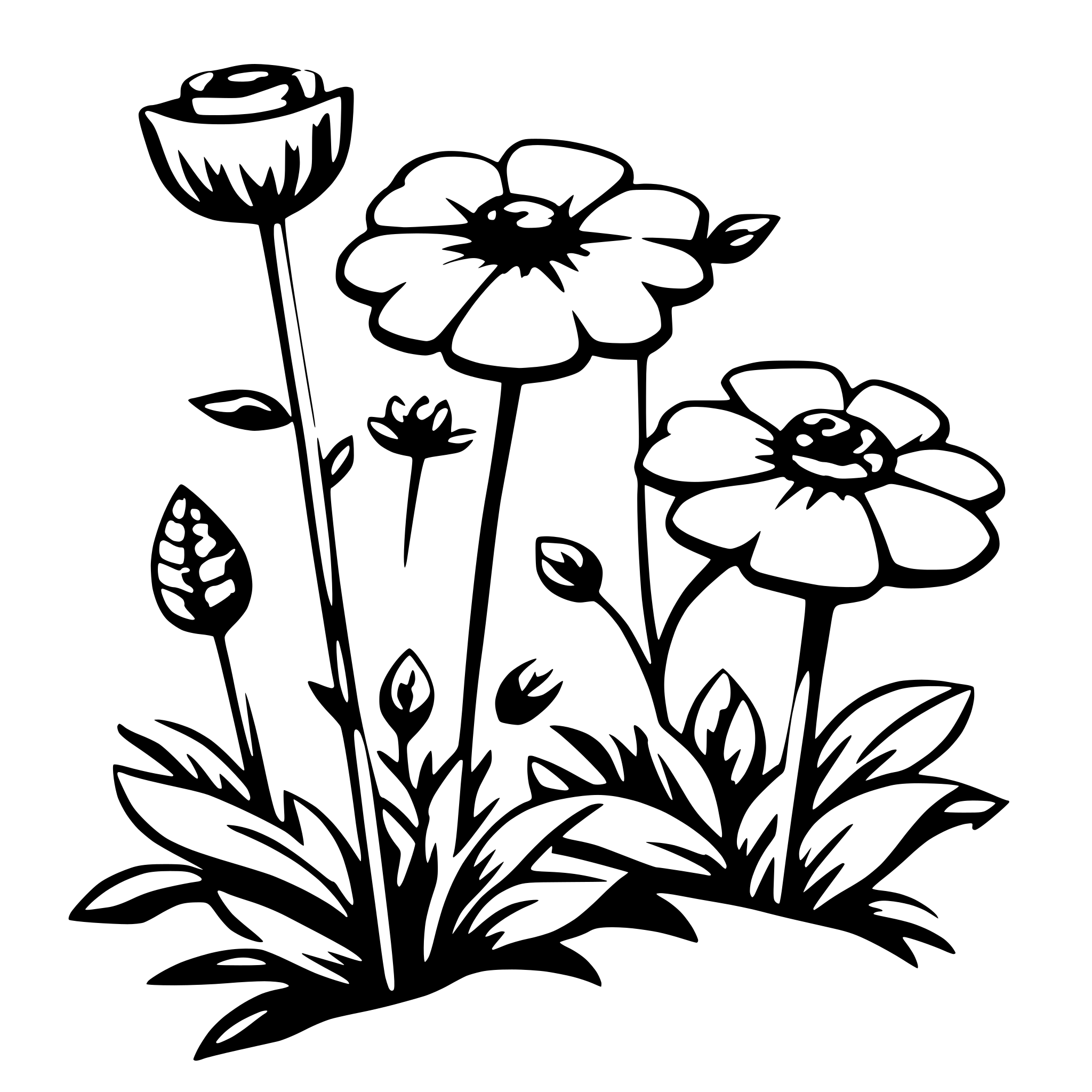 AI-generated SVG of 'flowers'