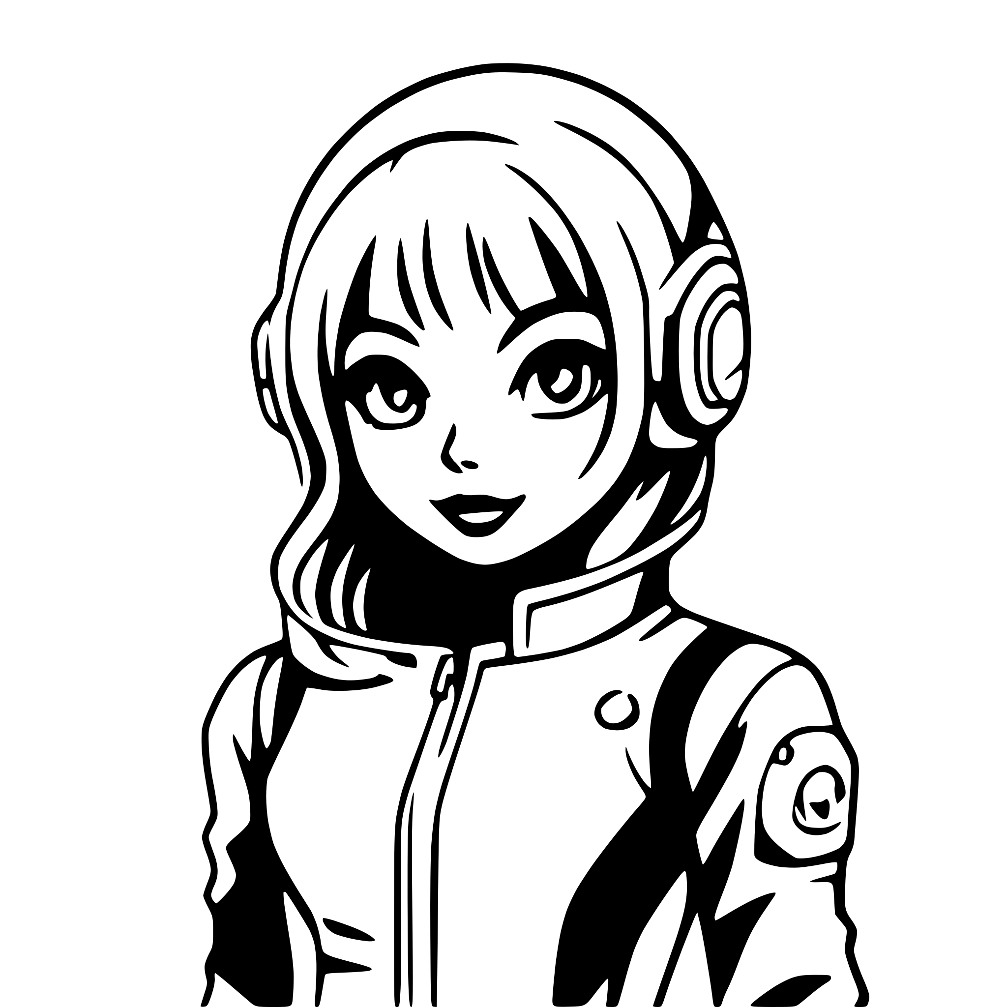 AI-generated SVG of 'girl in space suit'