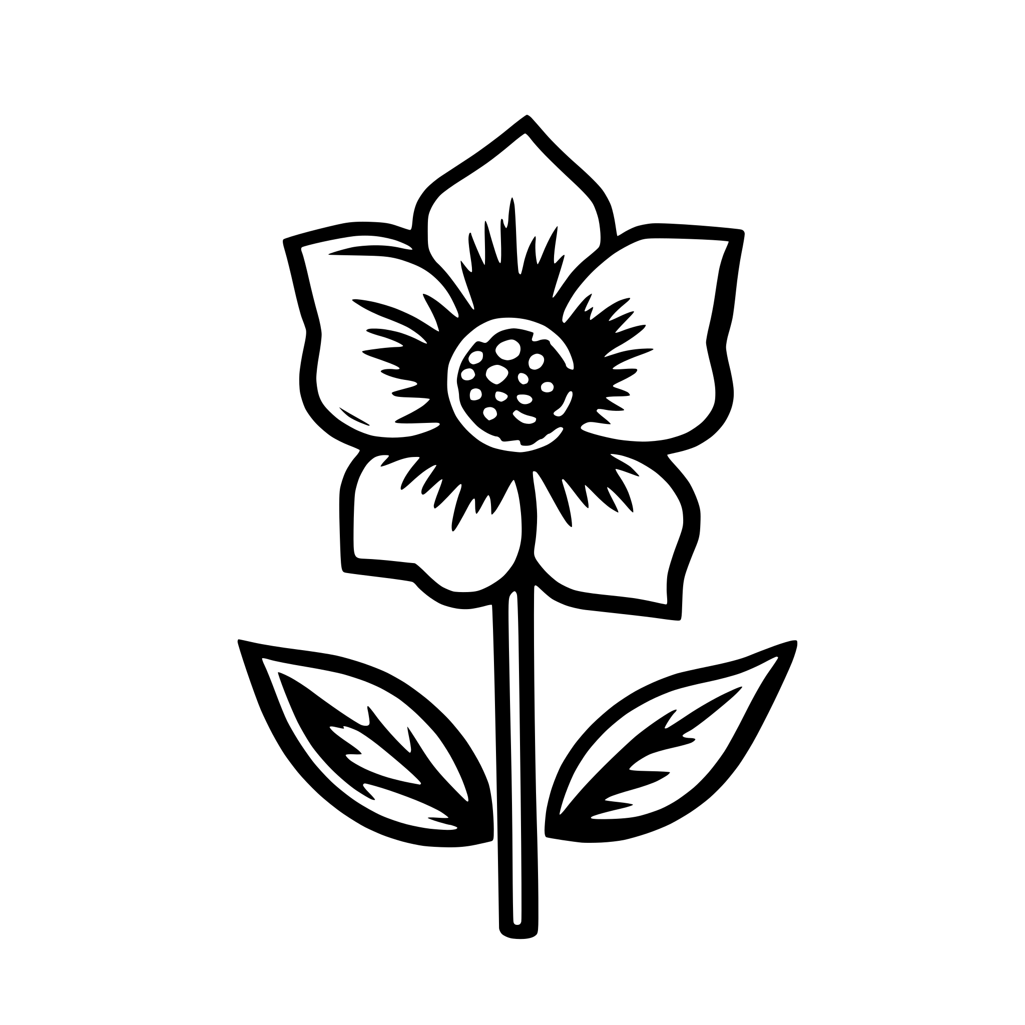 AI-generated SVG of a Logo de fleur minimaliste ligne
