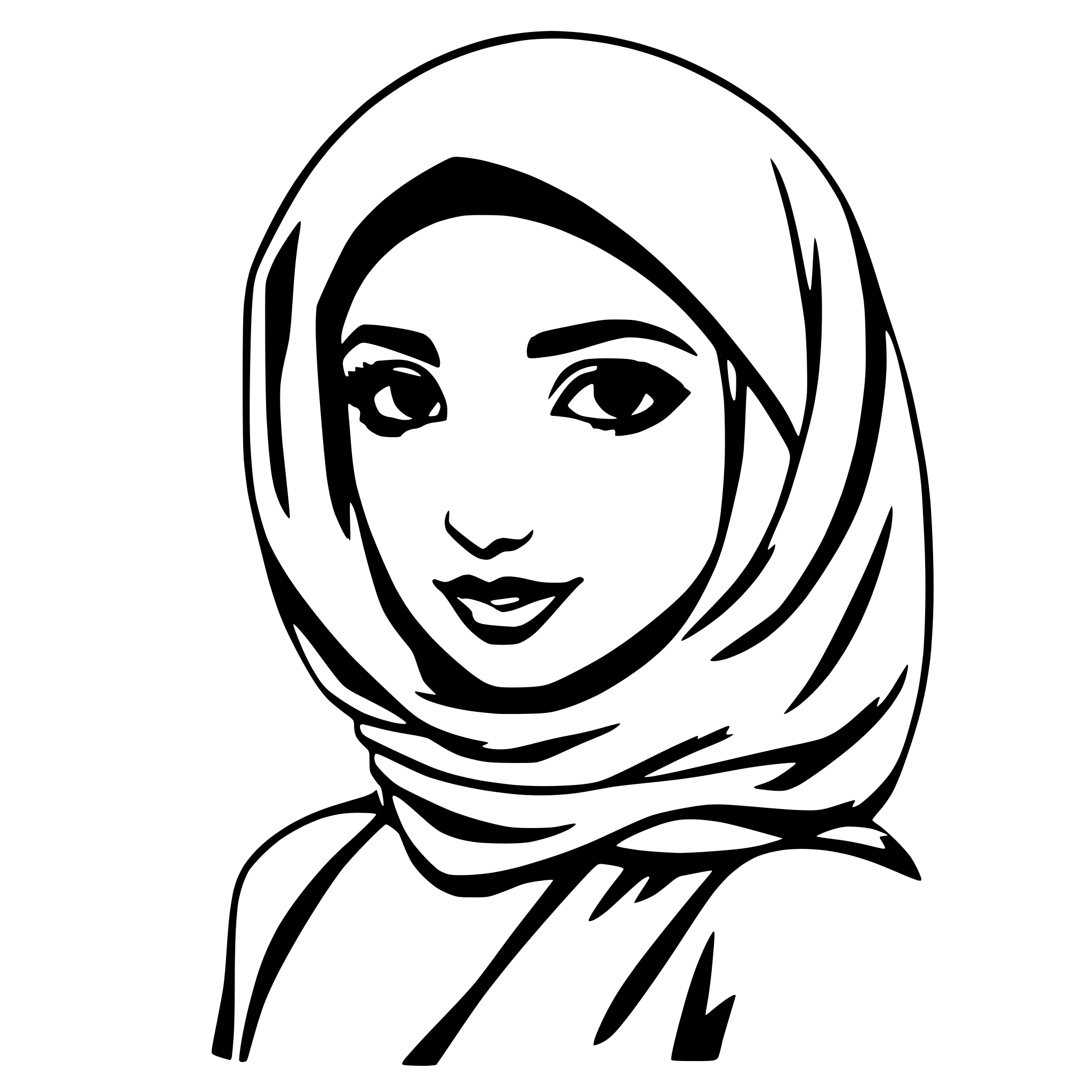 AI-generated SVG of 'hijabi'