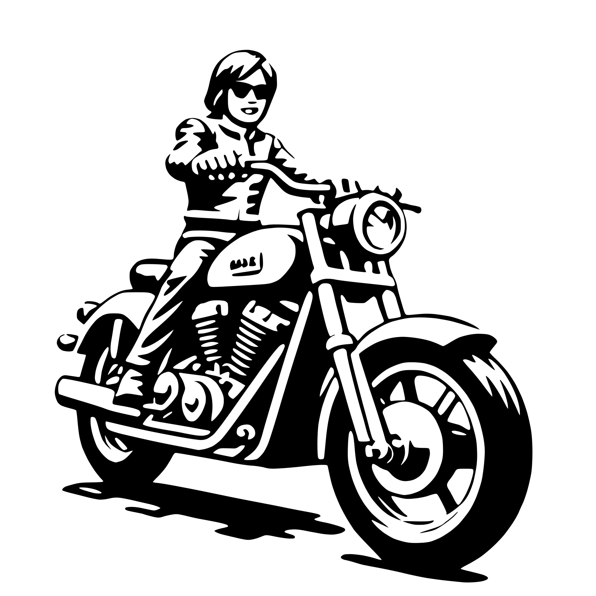 AI-generated SVG of a cruiser motorcycle