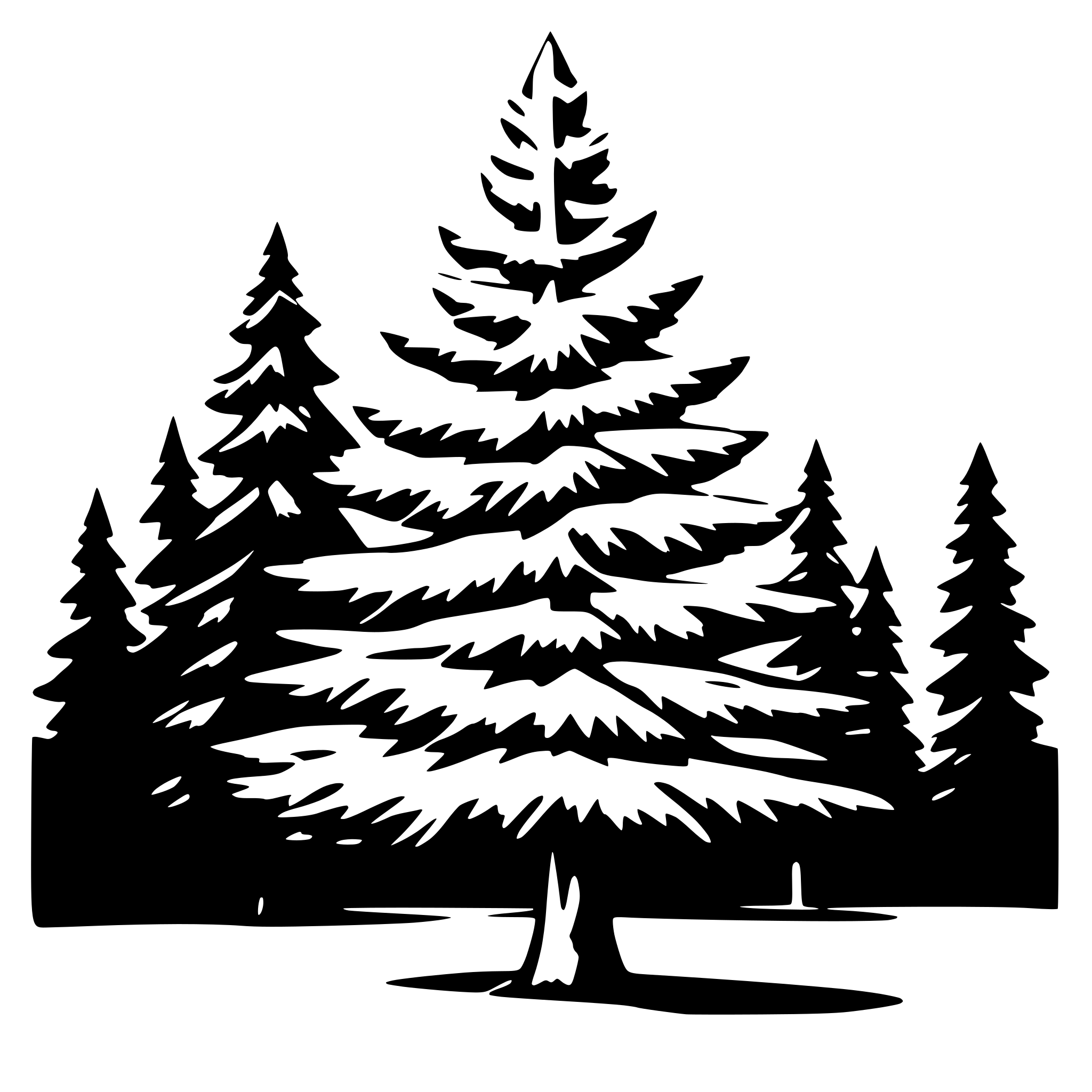 AI-generated SVG of 'a single fir tree'