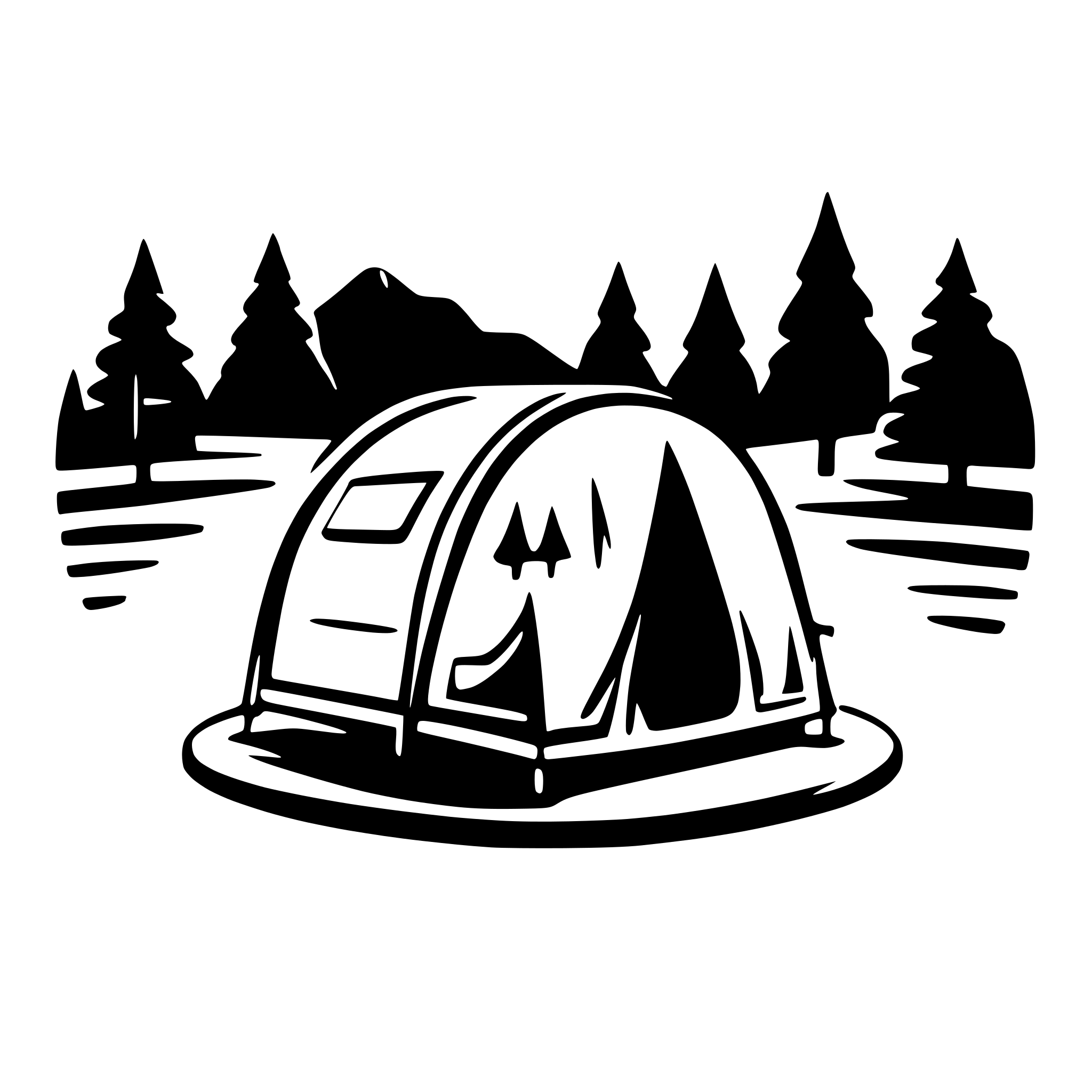 AI-generated SVG of 'Camper tent'