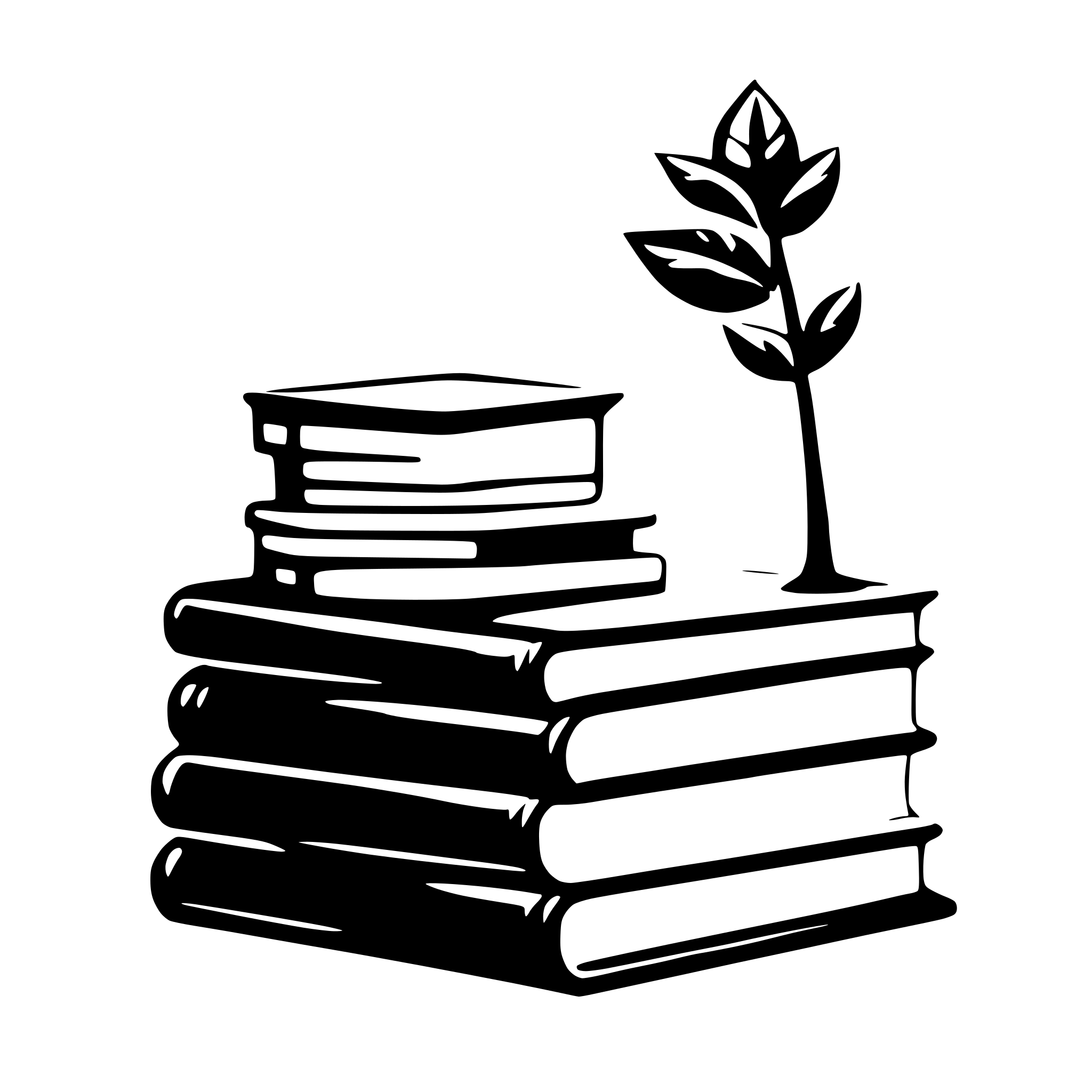 AI-generated SVG of a A stack of 3 books stacked vertically
