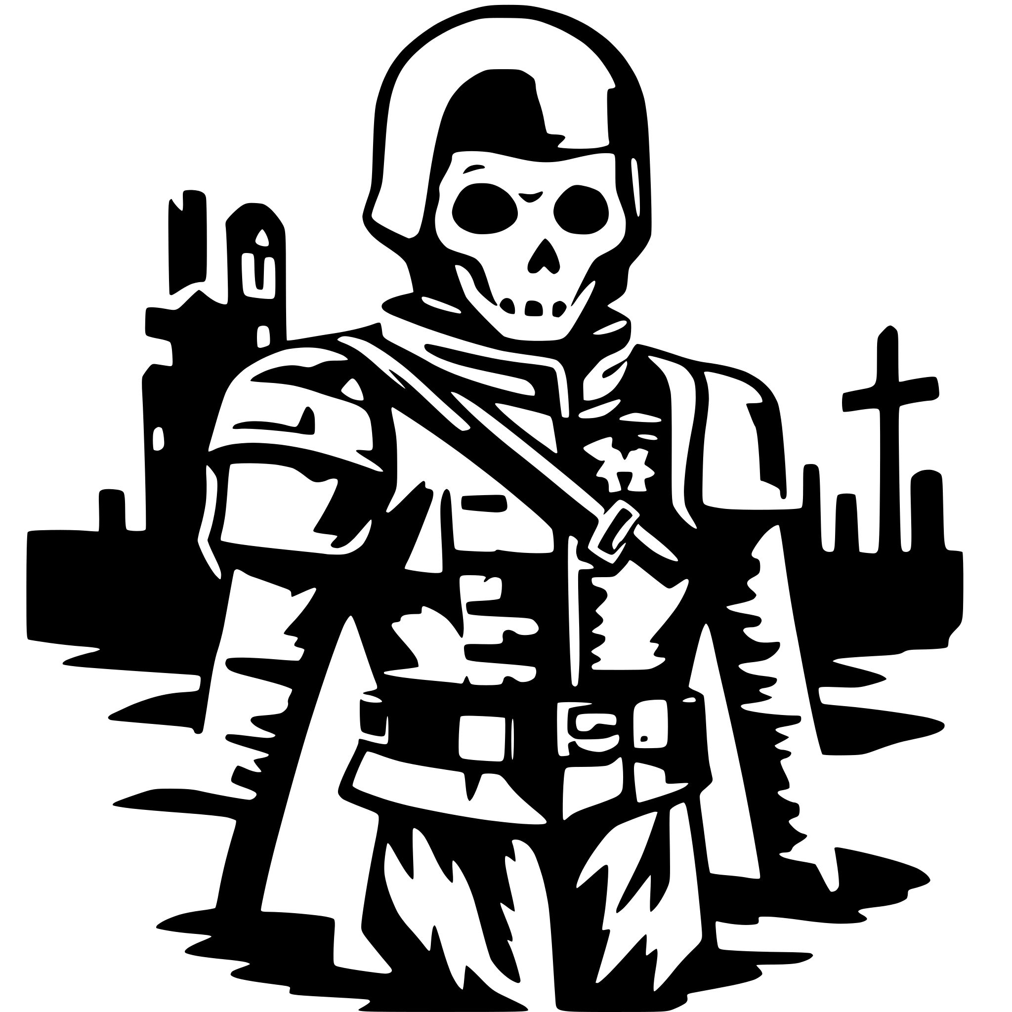 AI-generated SVG of a ghost soldier