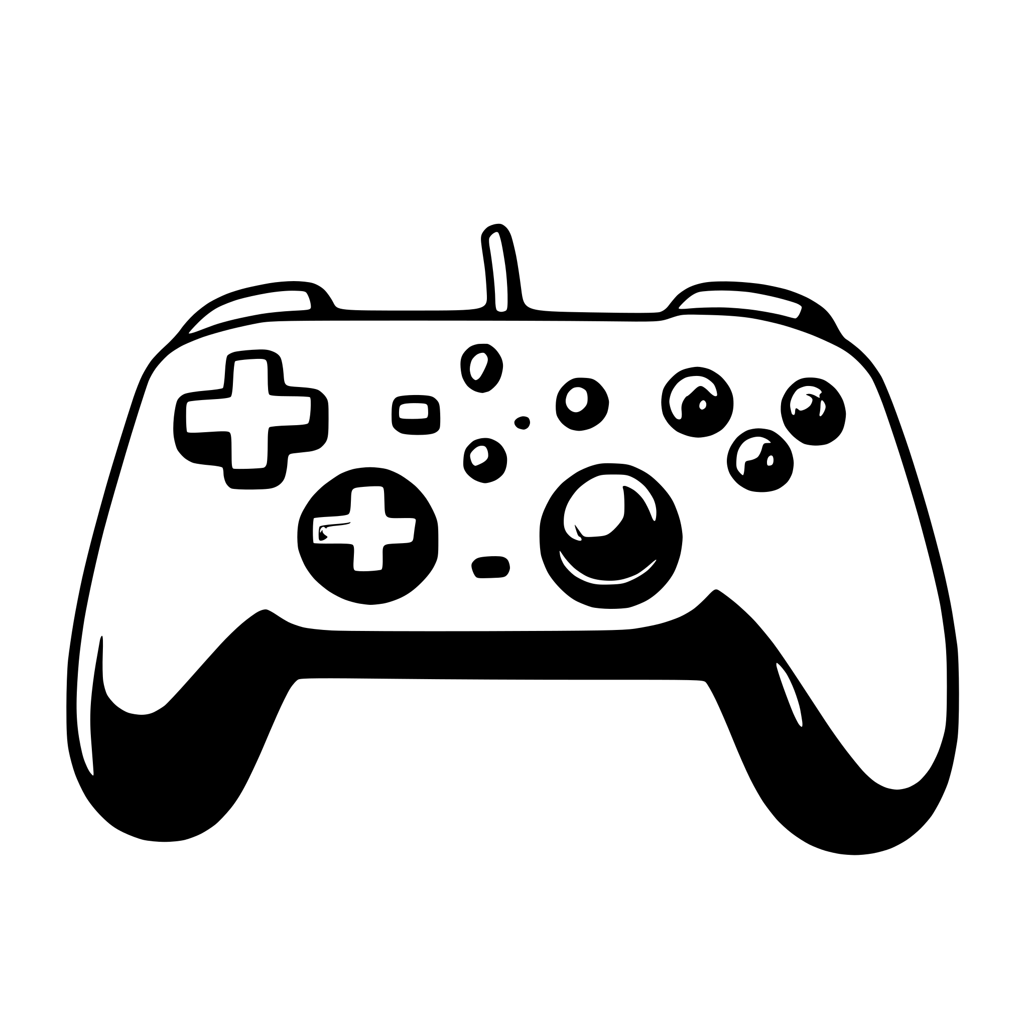 AI-generated SVG of a Realistic black console game controller. 3d rendering isolated on white background.