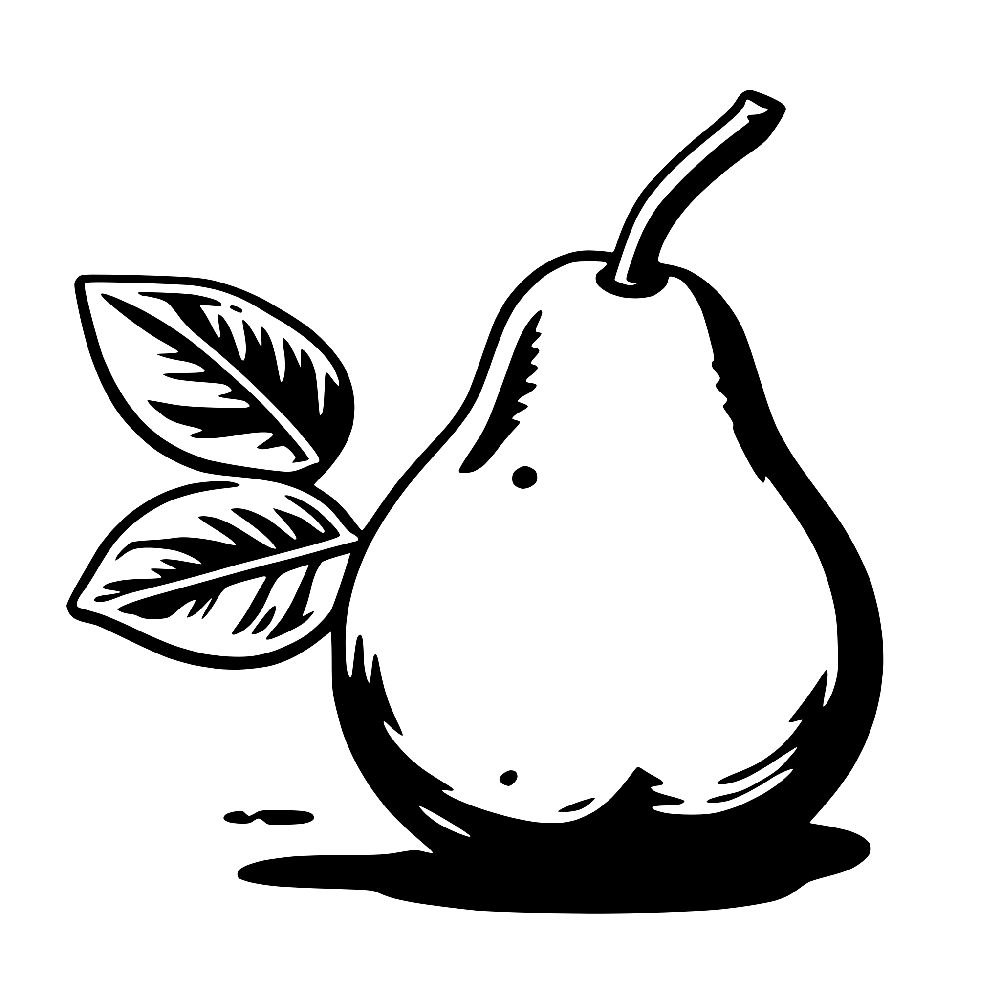 AI-generated SVG of a pear