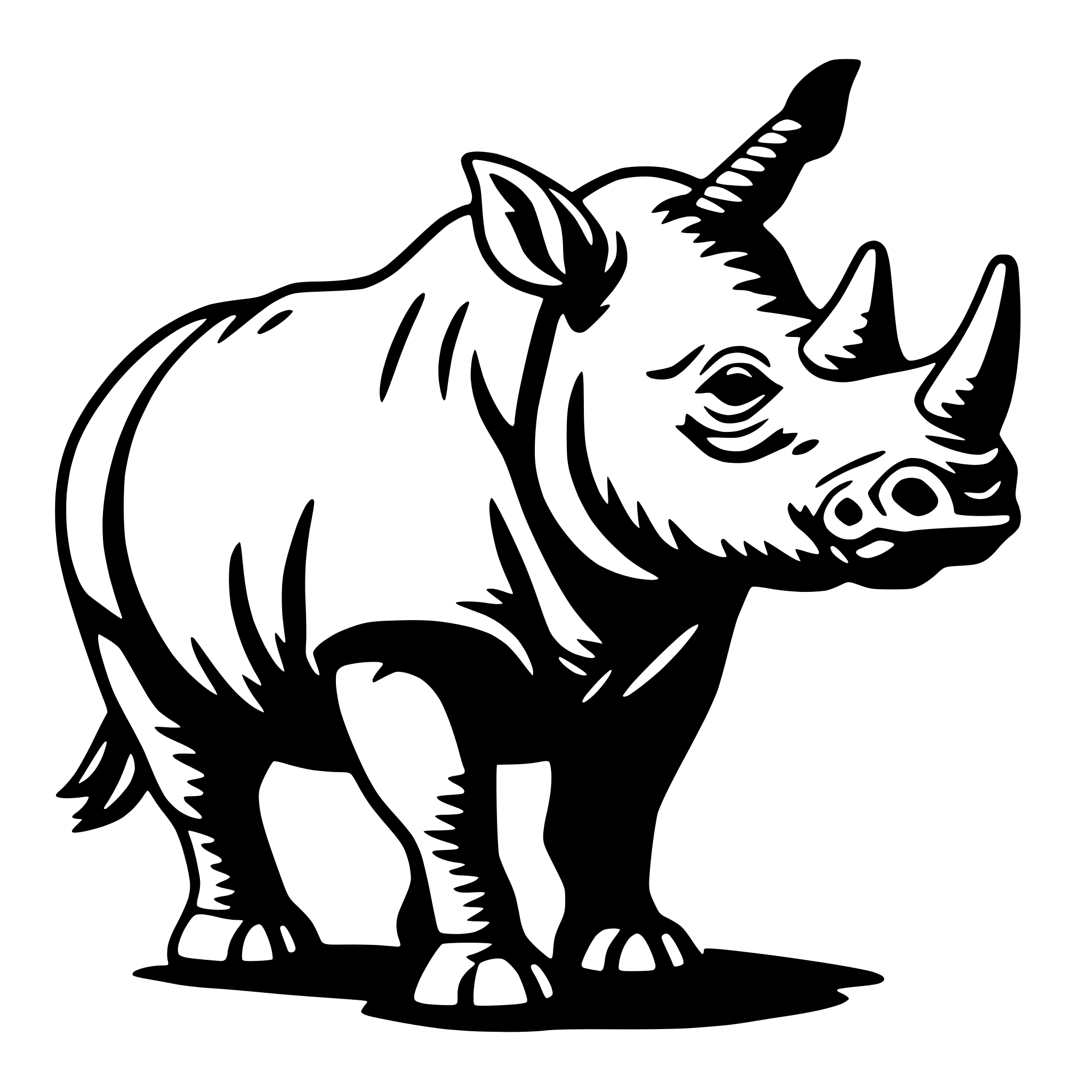 AI-generated SVG of a rhinoceros