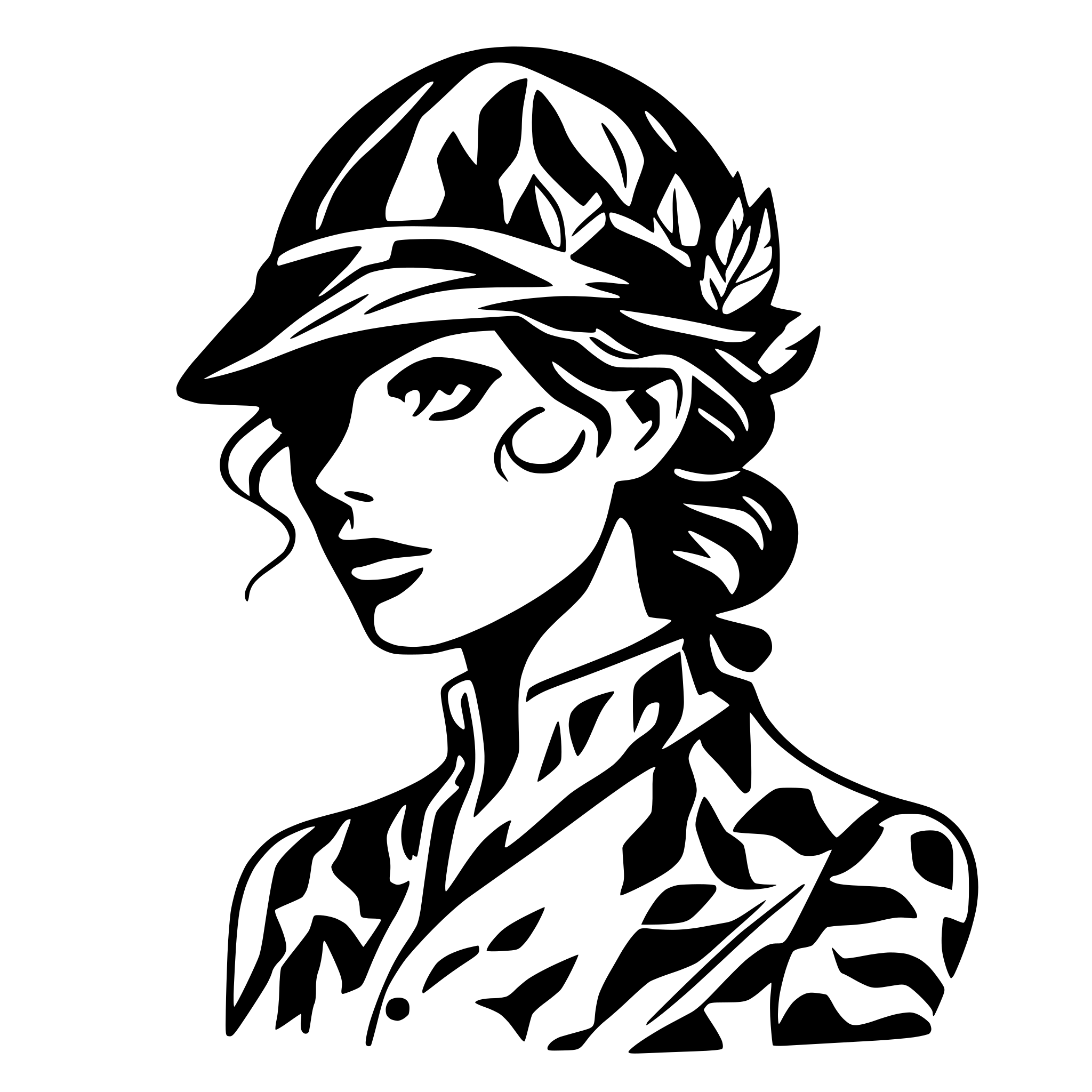 AI-generated SVG of a peaky blinders