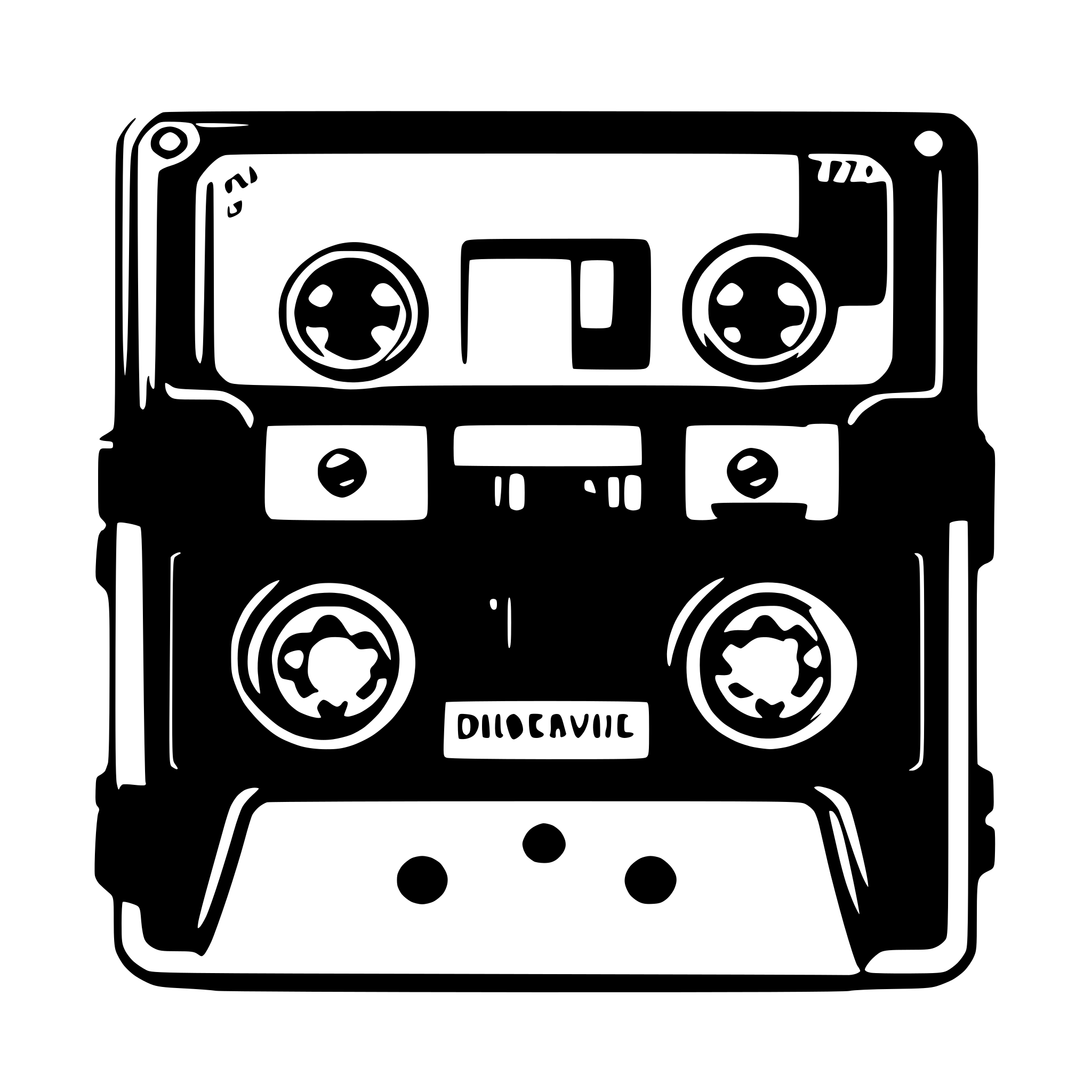AI-generated SVG of 'cassette old school'